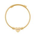 Engravable Heart Cuff Bracelet — Personalized Minimalist Bangle (Silver or Gold)
