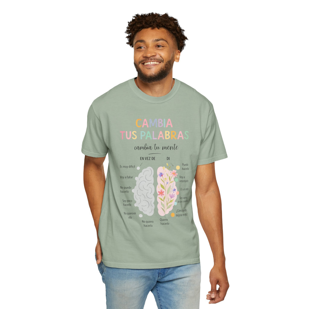 Cambia Tus Palabras Floral Positivity T-Shirt