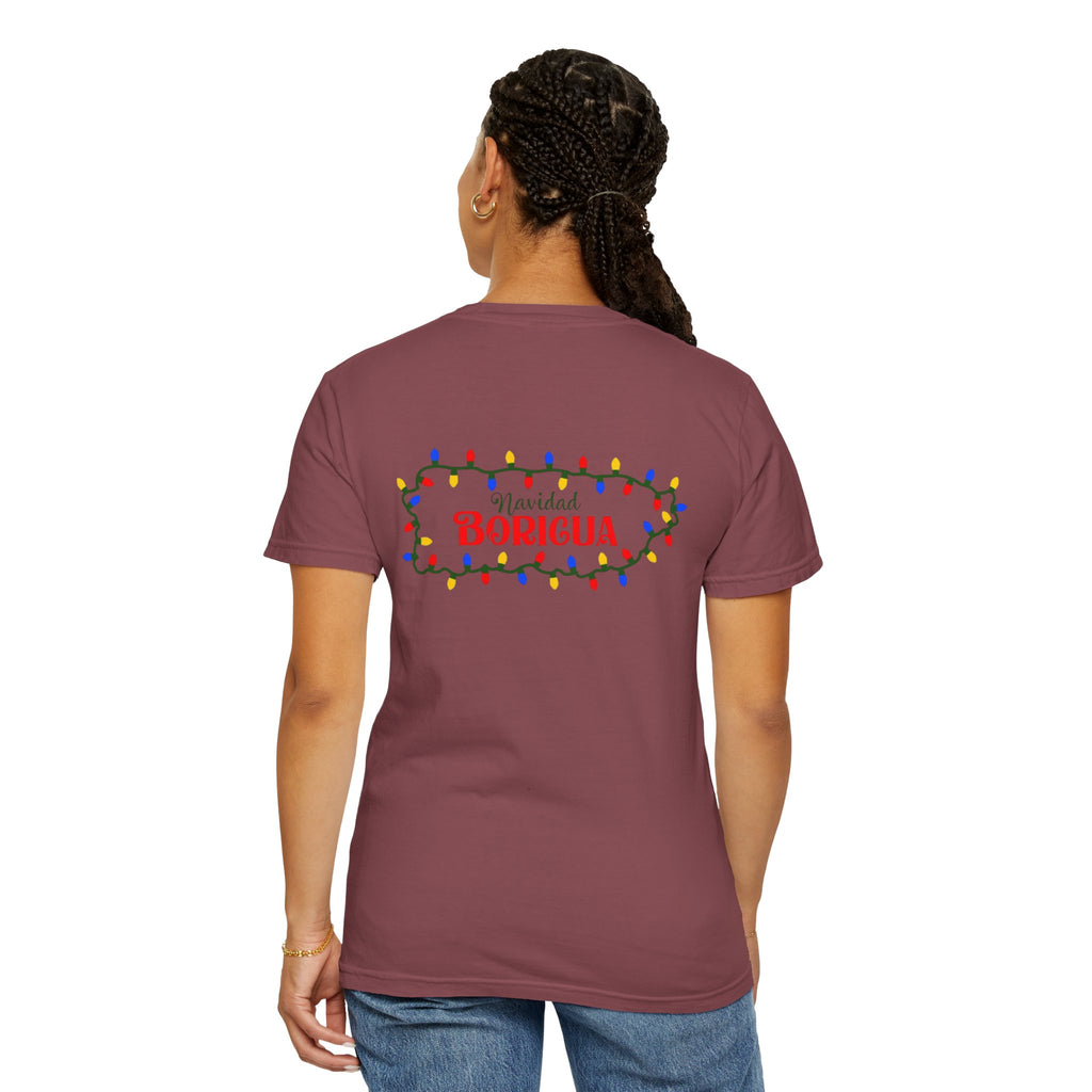 Medalla Light Beer T-Shirt  Navidad Boricua Holiday Tee Puerto Rico’s Navidades