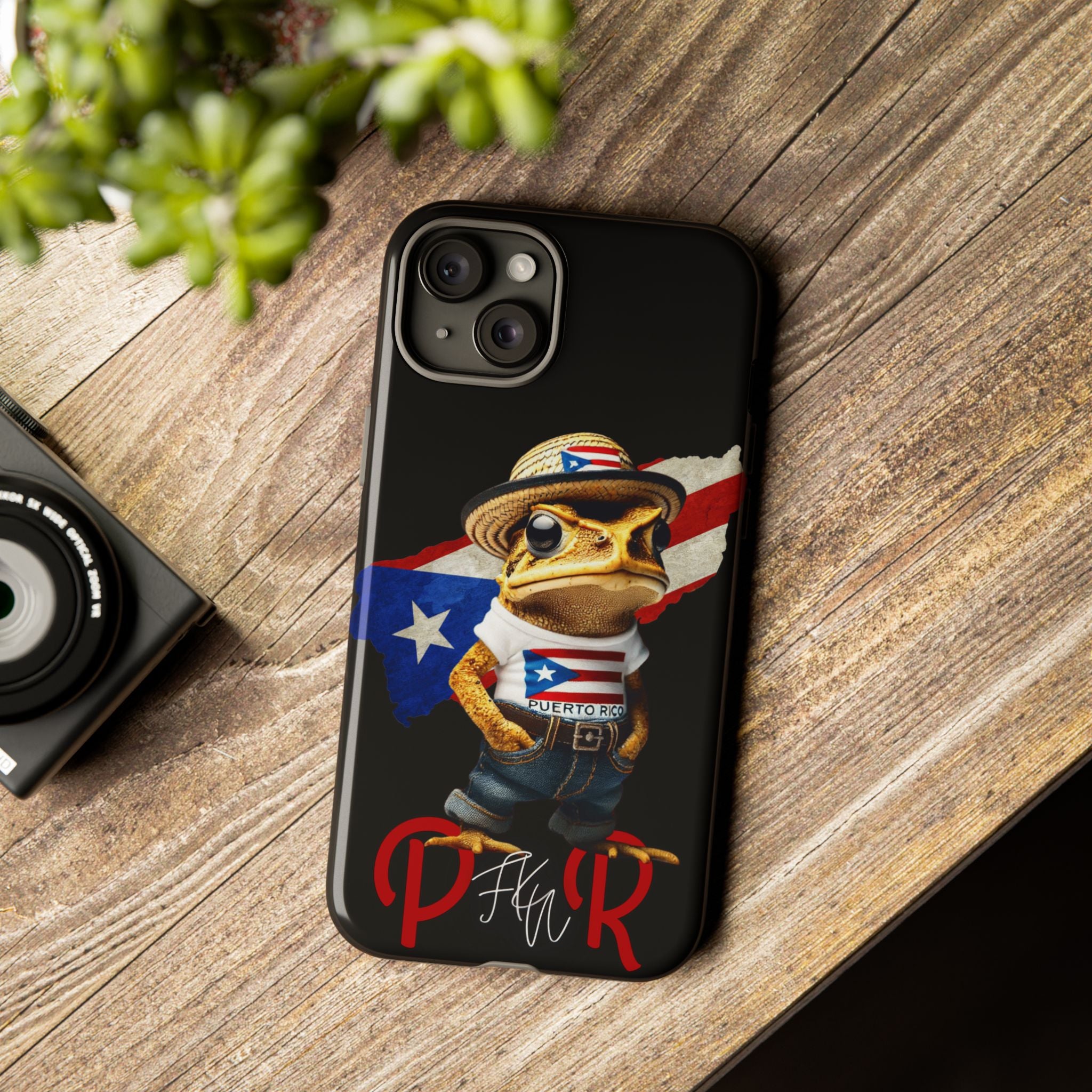 Puerto Rican Frog Tough Phone Case  Puerto Rico Flag Patriotic Protective Case