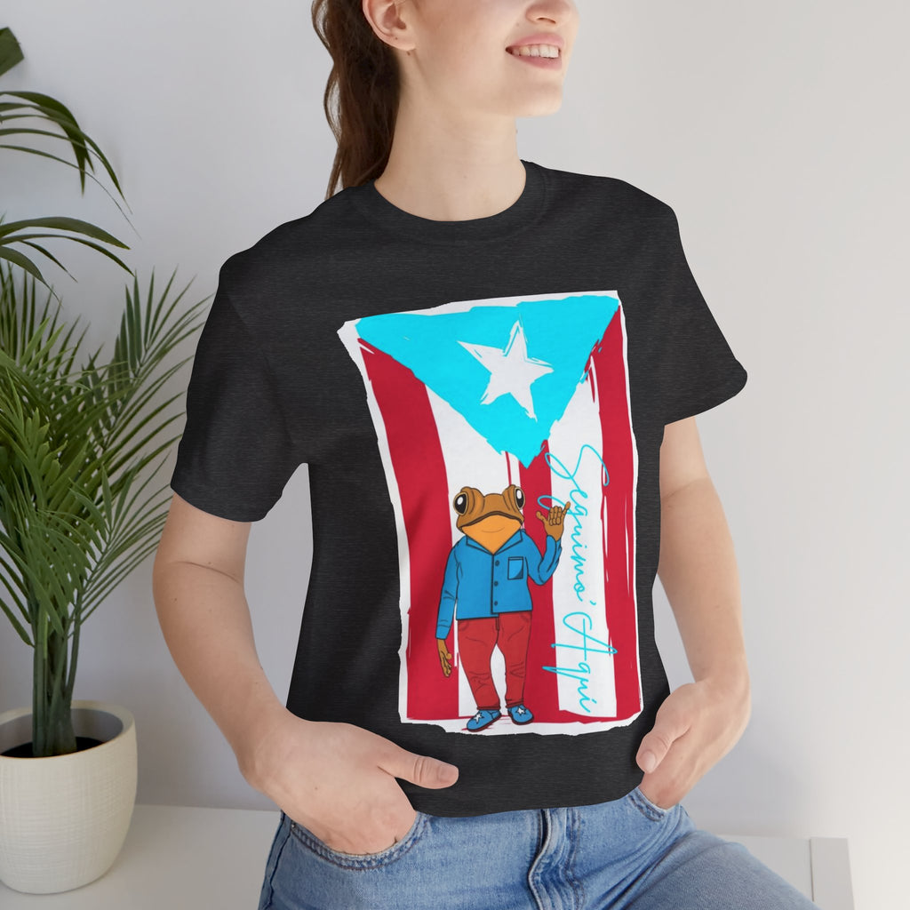 Puerto Rican Coqui Flag T‑Shirt  Boricua Pride Tee
