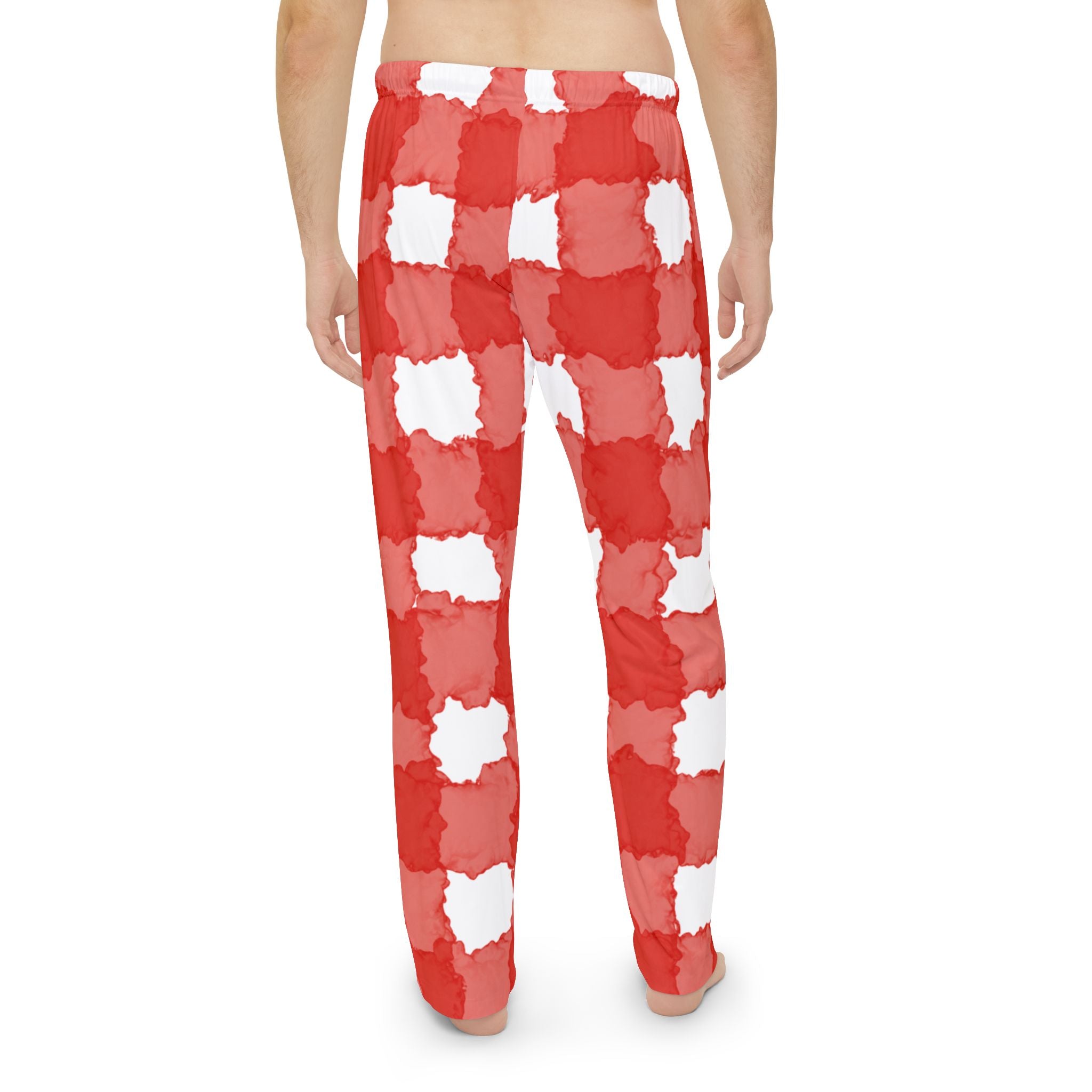 Men's Red Buffalo Check Pajama Pants — Cozy Plaid Loungewear Cute & Cozy Sleepwear – Valentine Nightwear