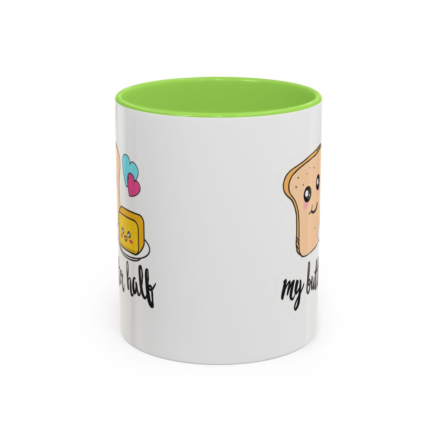 Motivational & Funny Quote Mugs Uplifting Coffee Cup Gifts Cute Foodie Relationship Mug My Butter Half Design, Colorful 11oz & 15oz