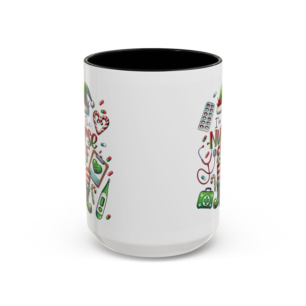 Nurse Elf Coffee Mug — Christmas Medical Holiday Gift (11oz & 15oz) Medical Christmas Mug
