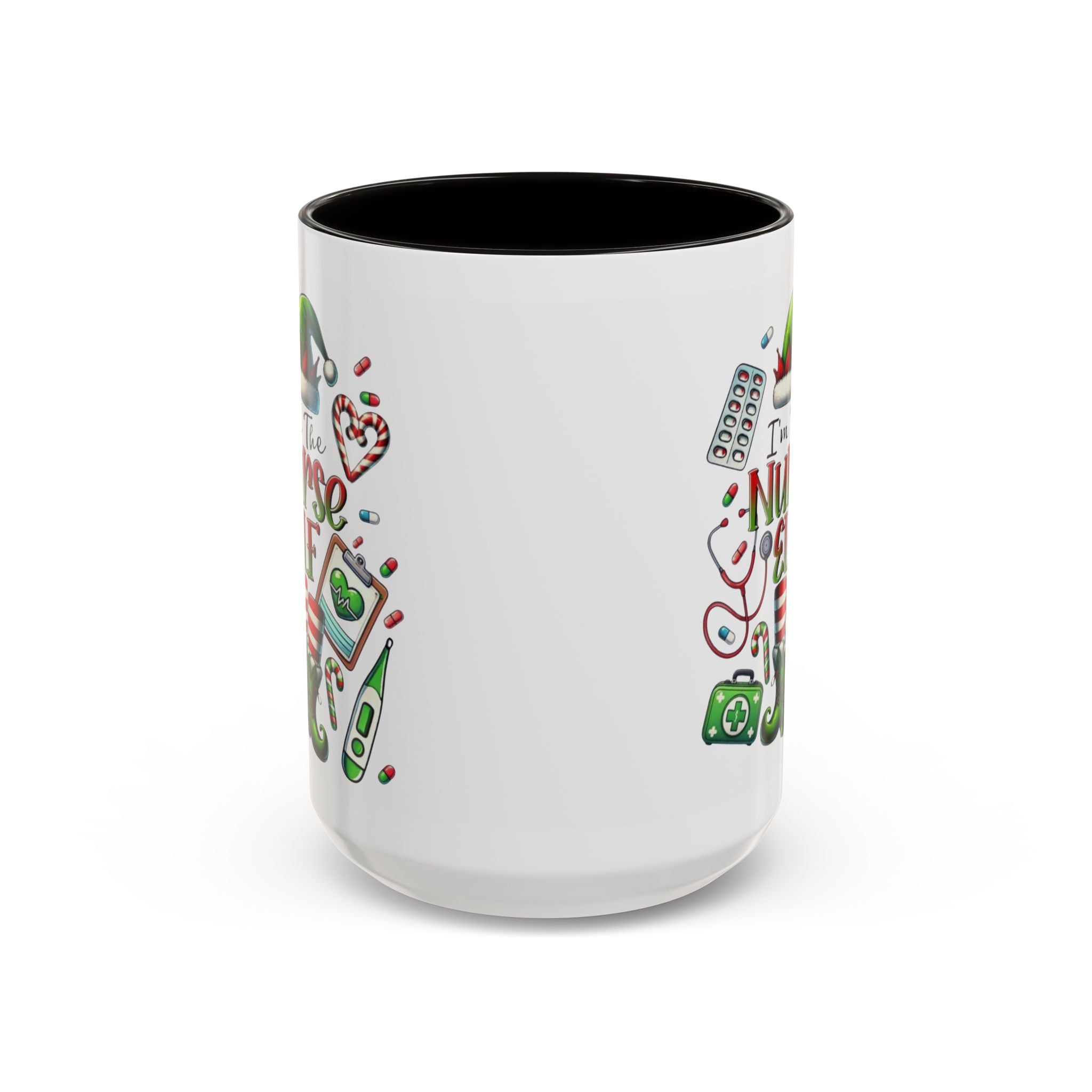 Nurse Elf Coffee Mug — Christmas Medical Holiday Gift (11oz & 15oz) Medical Christmas Mug