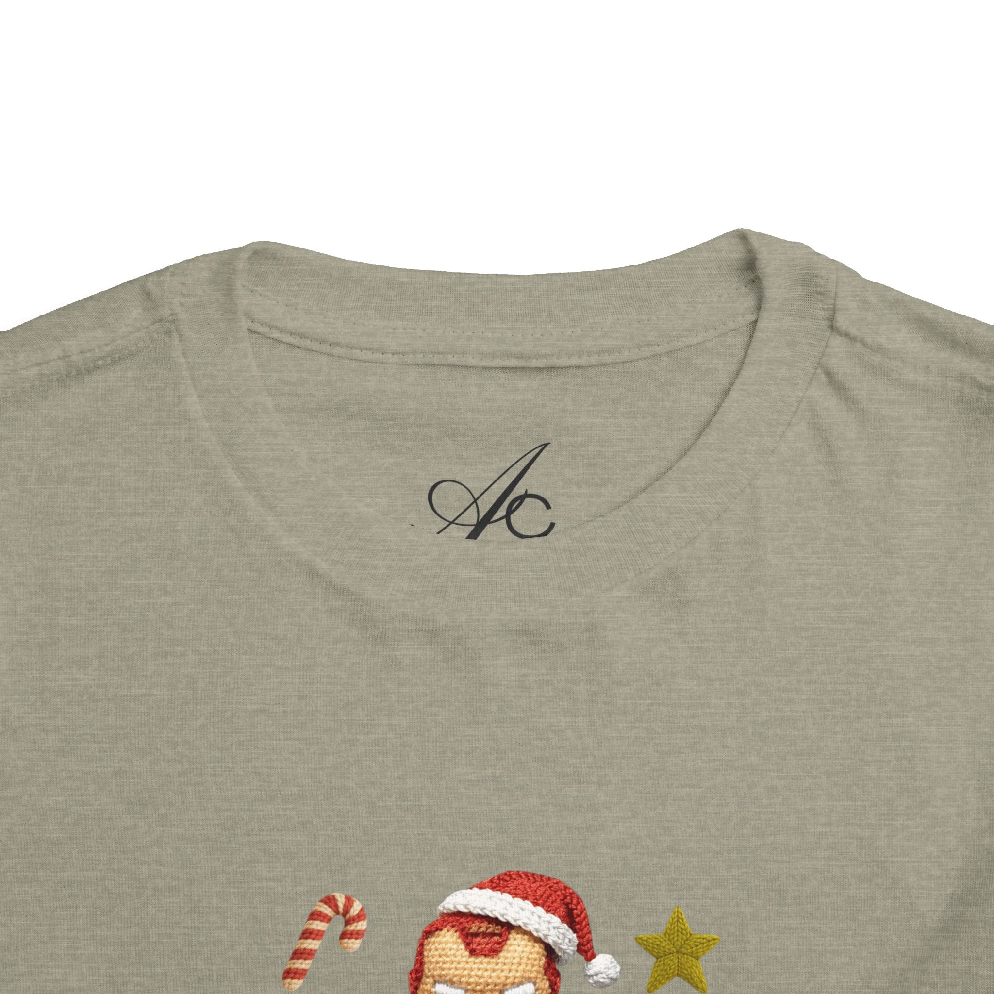 Toddler Tee  Cute Stacked Superhero Christmas Pile christmas kids collection