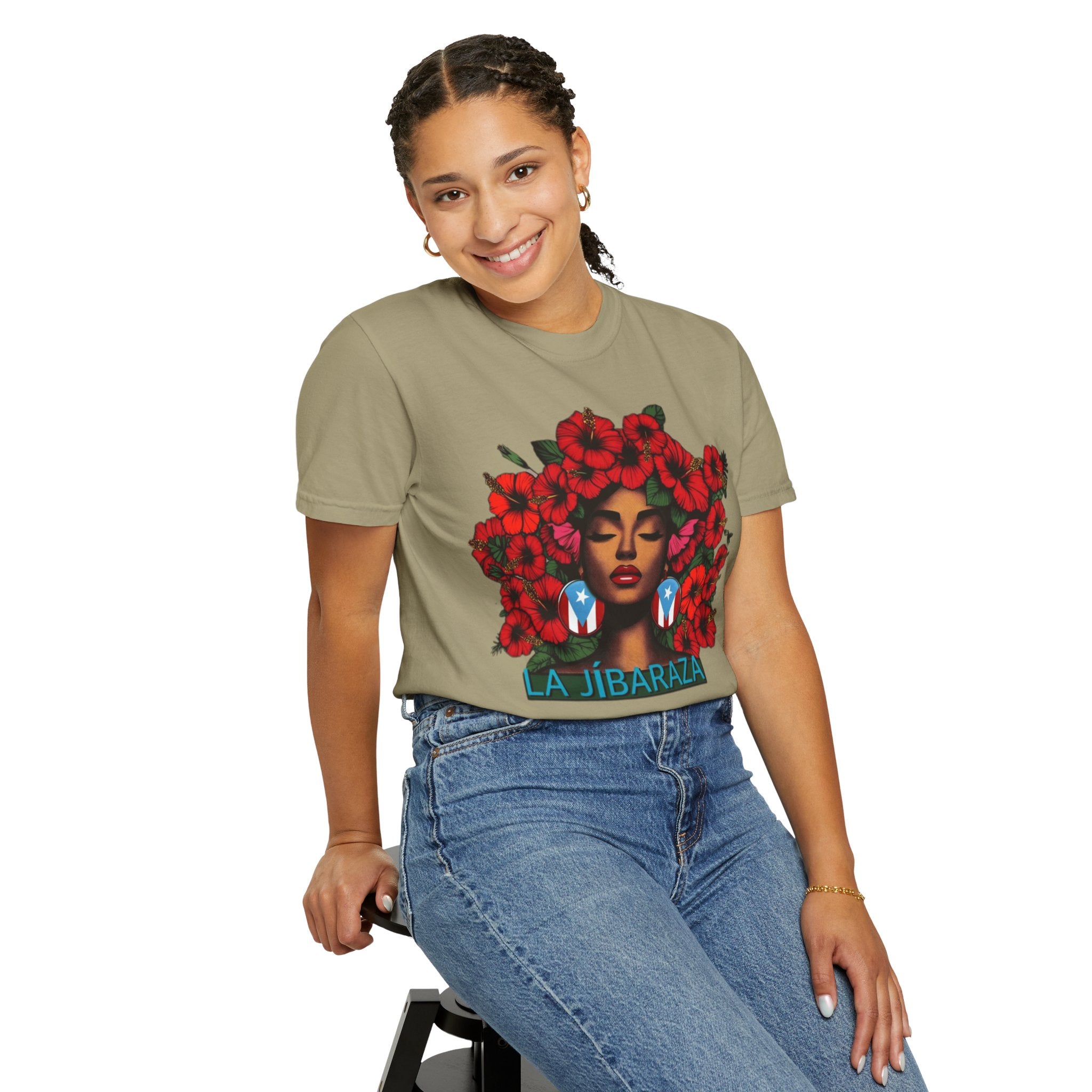 Puerto Rico Navidades T-Shirt — "La Jíbaraza" Floral Puerto Rican Pride Tee