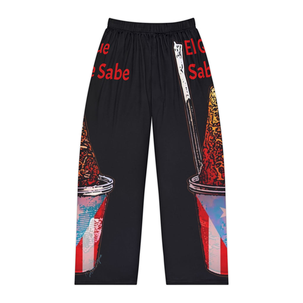 Women’s Pajama Pants – Puerto Rican Piragua Print with “El Que Sabe Sabe” Boricua Navidad Pajamas | Puerto Rican Christmas PJs
