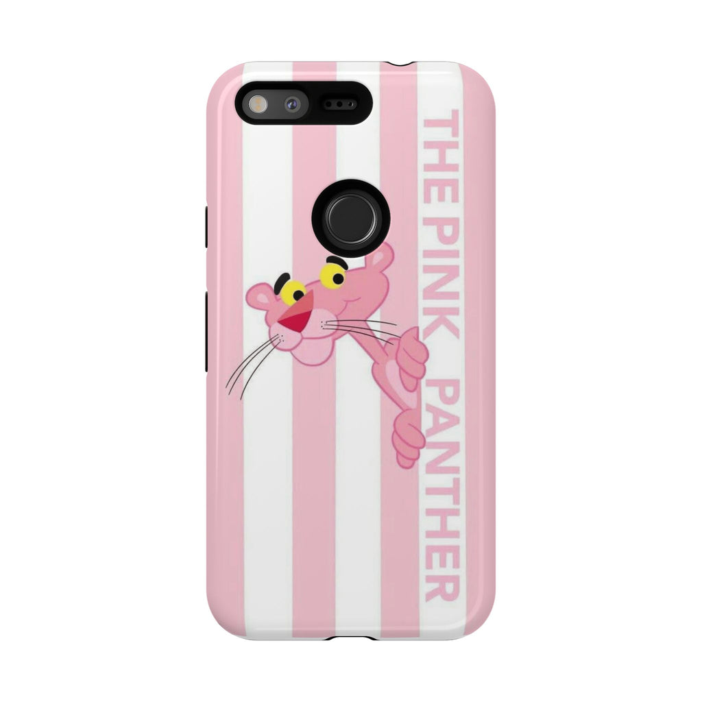 Pink Panther Tough Case Retro Striped Phone Case with "The Pink Panther" Design