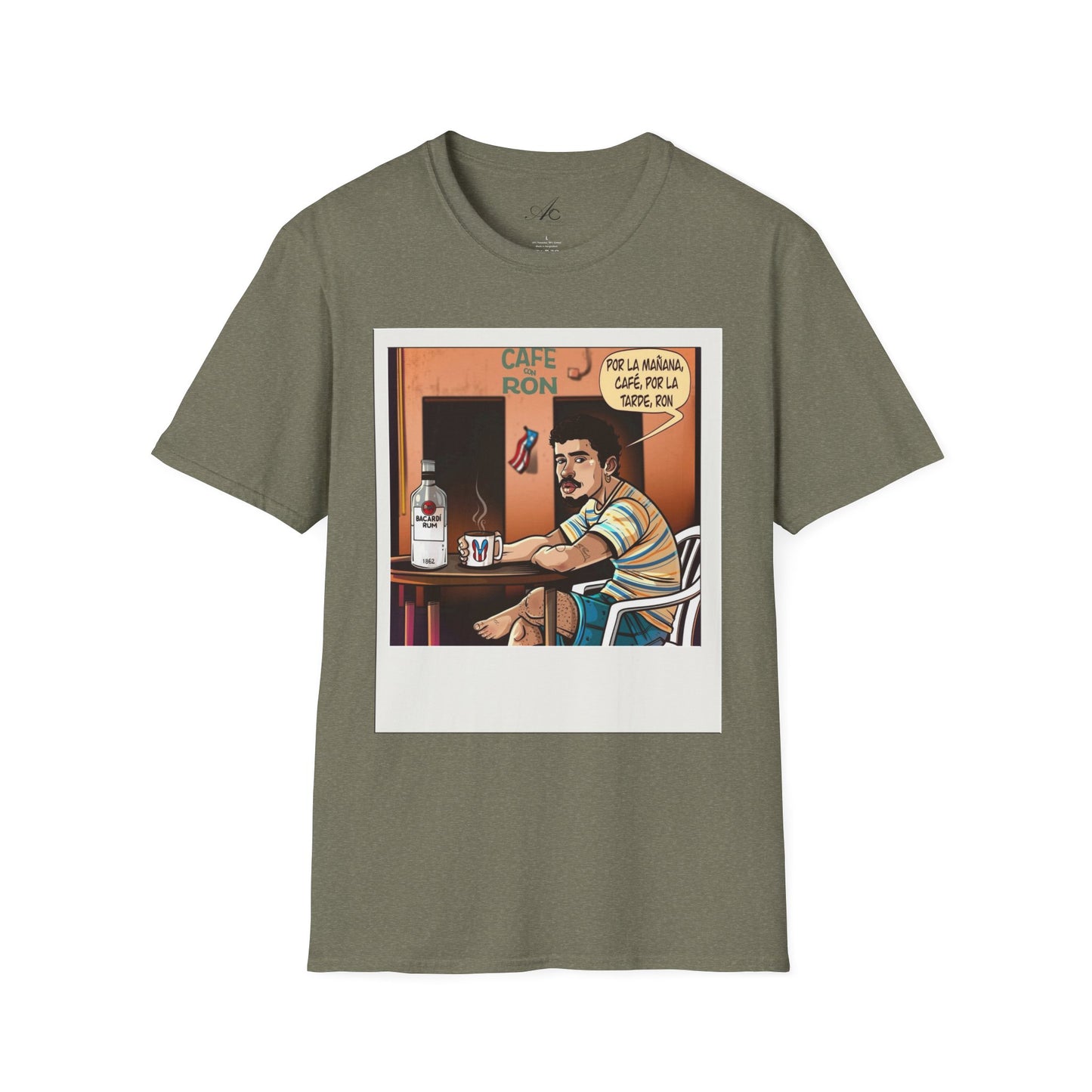 POR LA MANANA CAFE  Coffee Lovers, Casual Wear, Unisex Fashion Proud Puerto Rican Tee  Puerto Rican Heritage Shirt