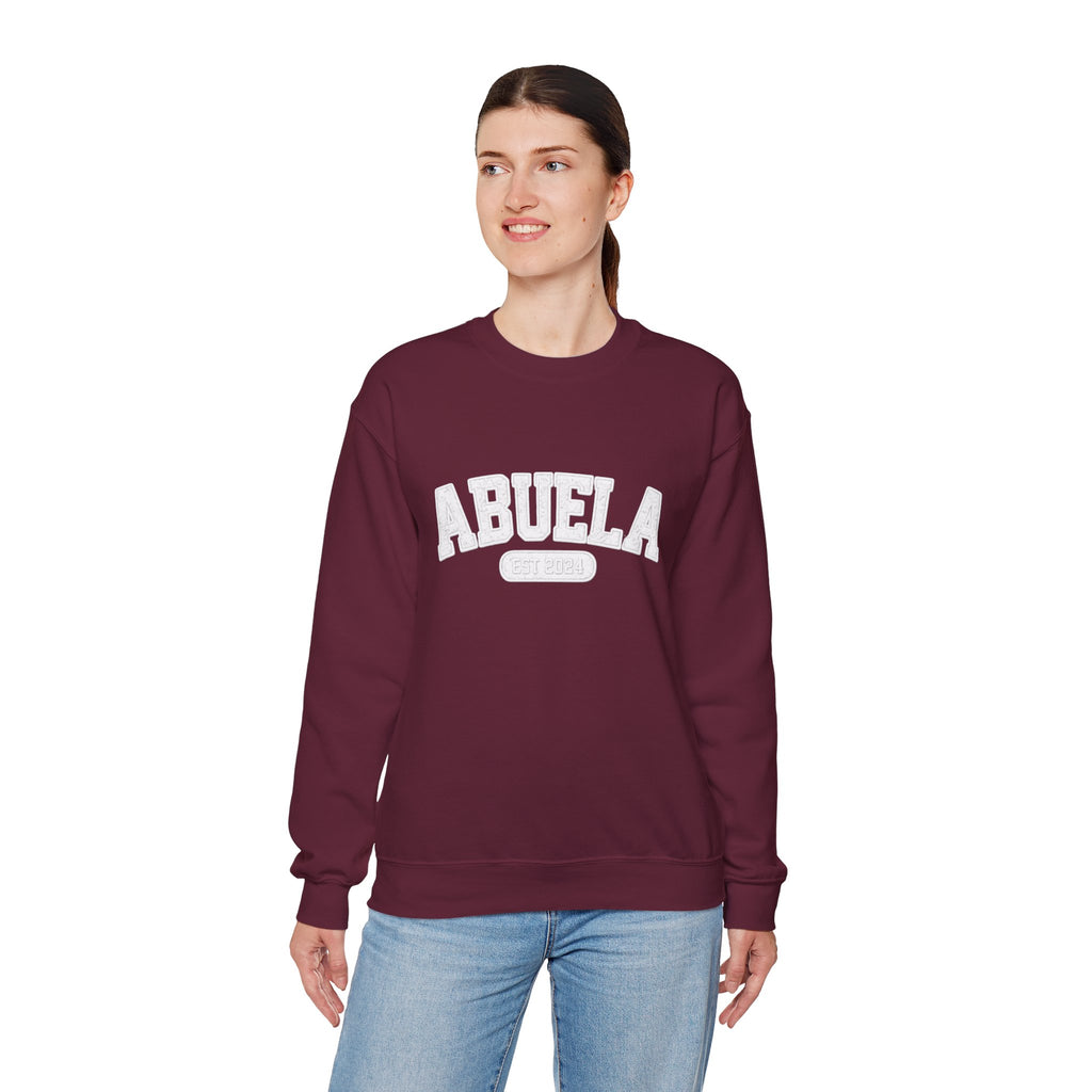 Abuela Varsity Crewneck Sweatshirt Cozy Grandma Gift Minimal Everyday Family Love Apparel