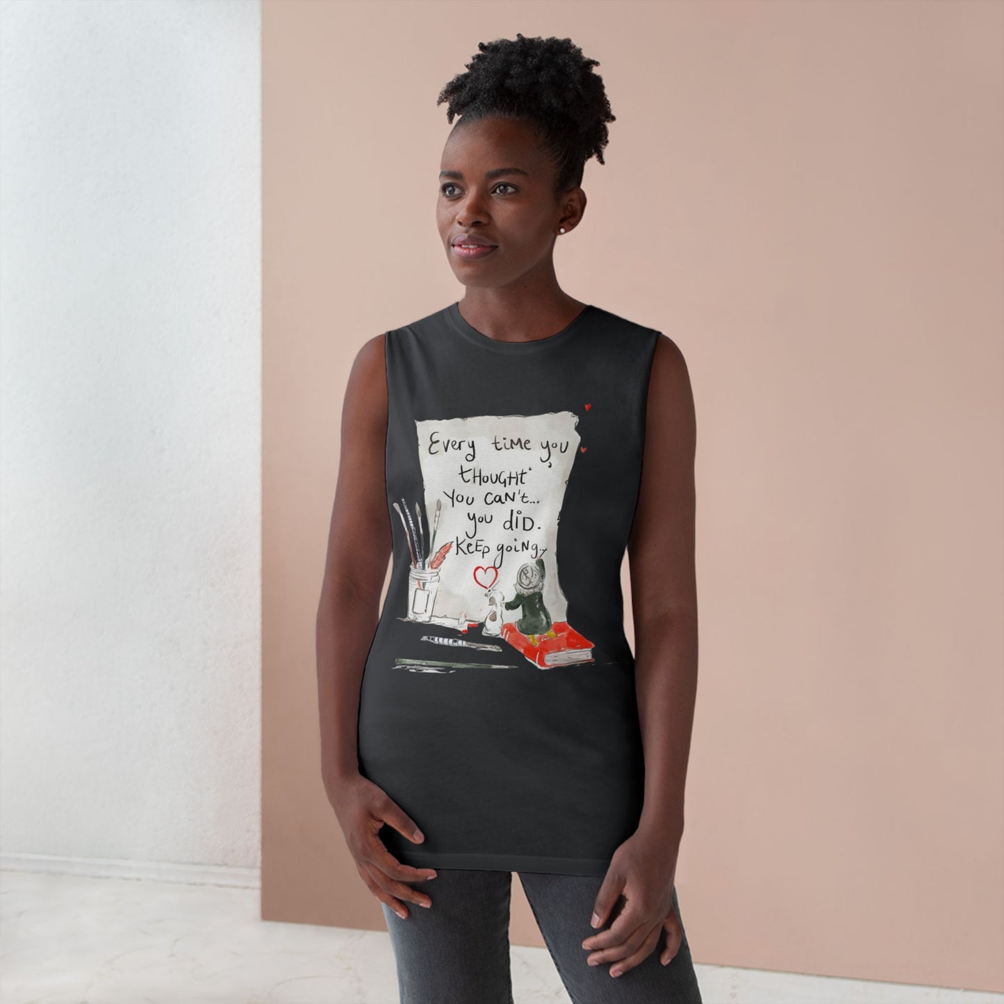 Effortlessly Cool & Made to Move Inspirational Quote Unisex Tank Top, Motivational Workout Shirt, Casual Summer Wear, Gift for Athletes, Encouragement Apparel