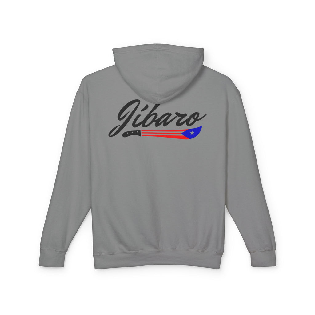 Puerto Rico Heart Flag Hoodie  "Jíbaro" Back Graphic