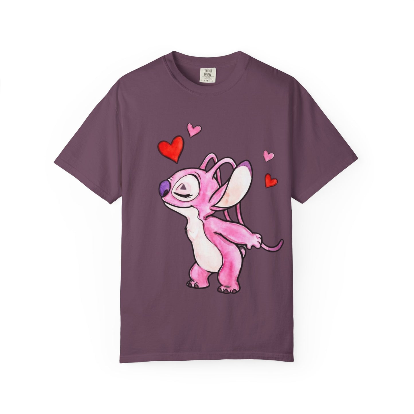 T-Shirt — Cute Pink Cartoon Creature with Hearts | Valentine’s Gift Tee