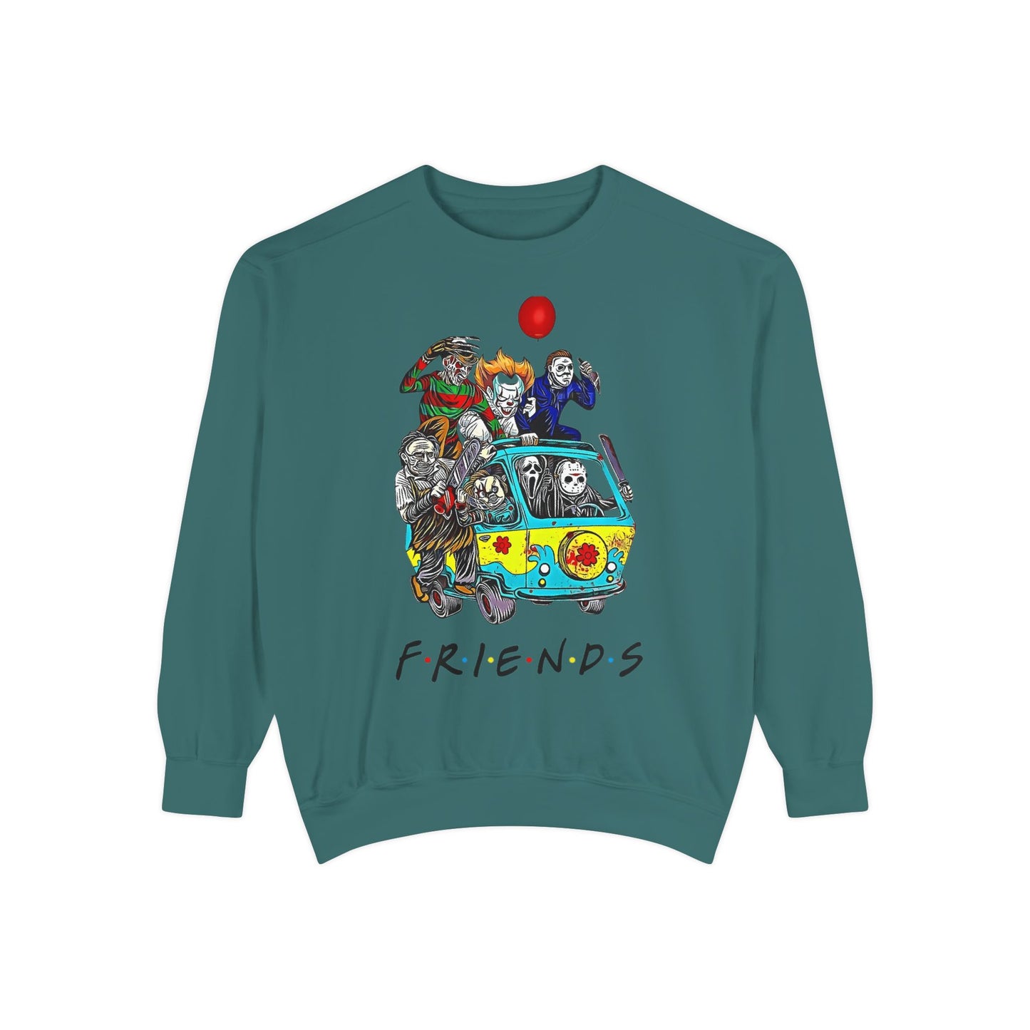 Friends-Inspired Unisex Garment-Dyed Sweatshirt, Cozy Casual Wear, Unique Graphic Sweatshirt, Perfect Gift, Everyday Style