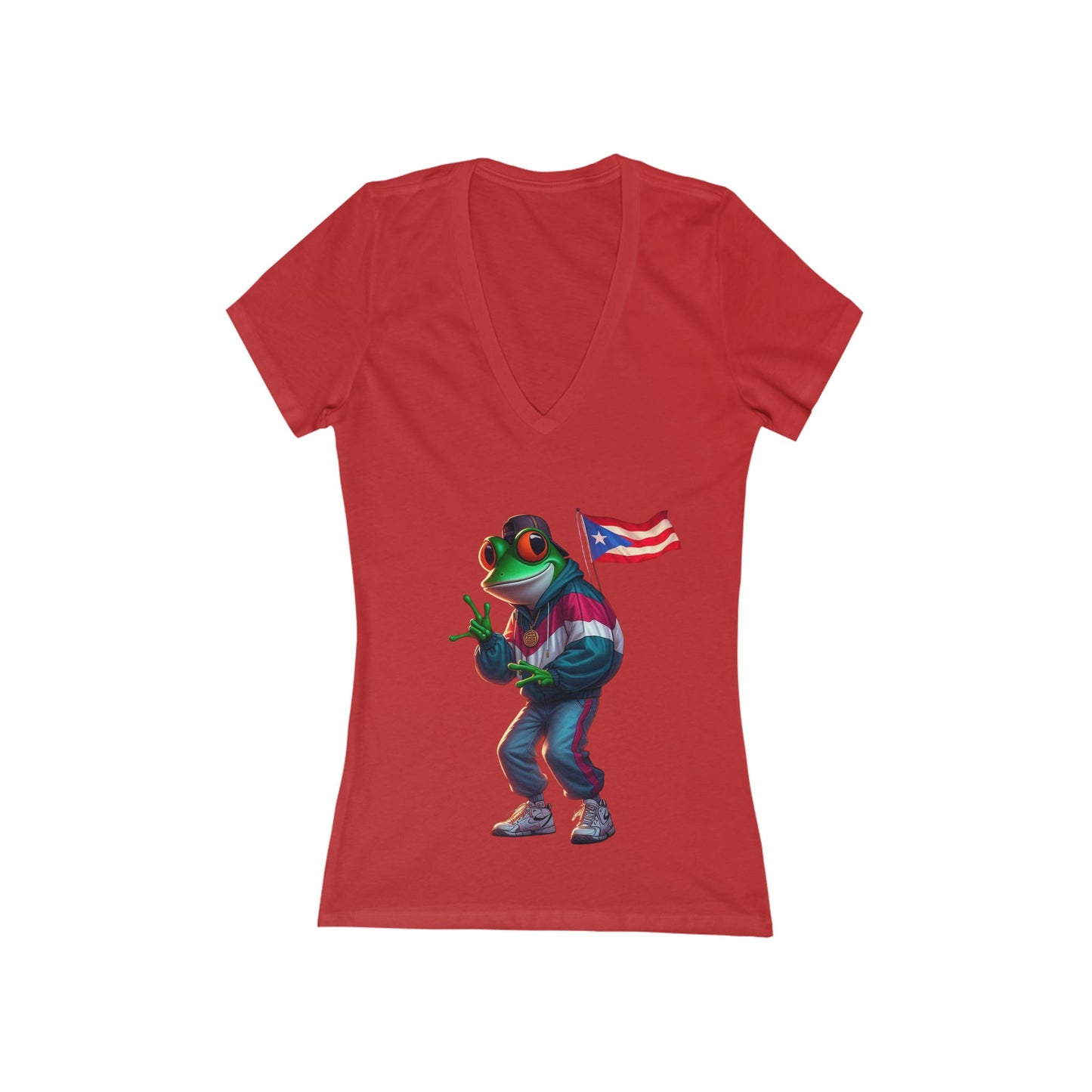 Nuyorican Apparel  Puerto Rican Diaspora Playful Frog  Nature Lovers, Summer Fashion, Fun Frog Design