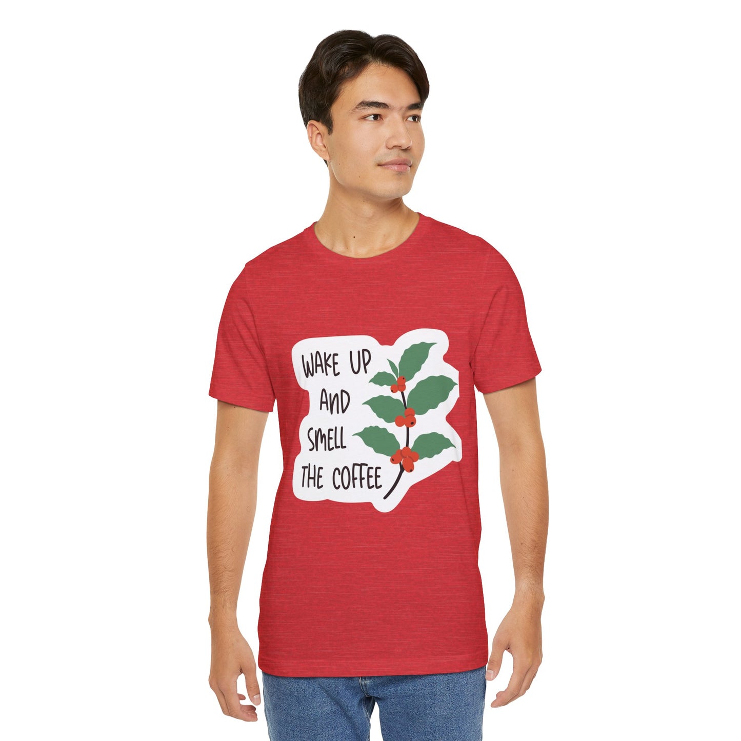 Wake Up and Smell the Coffee Tee  Coffee Plant Graphic T-Shirt