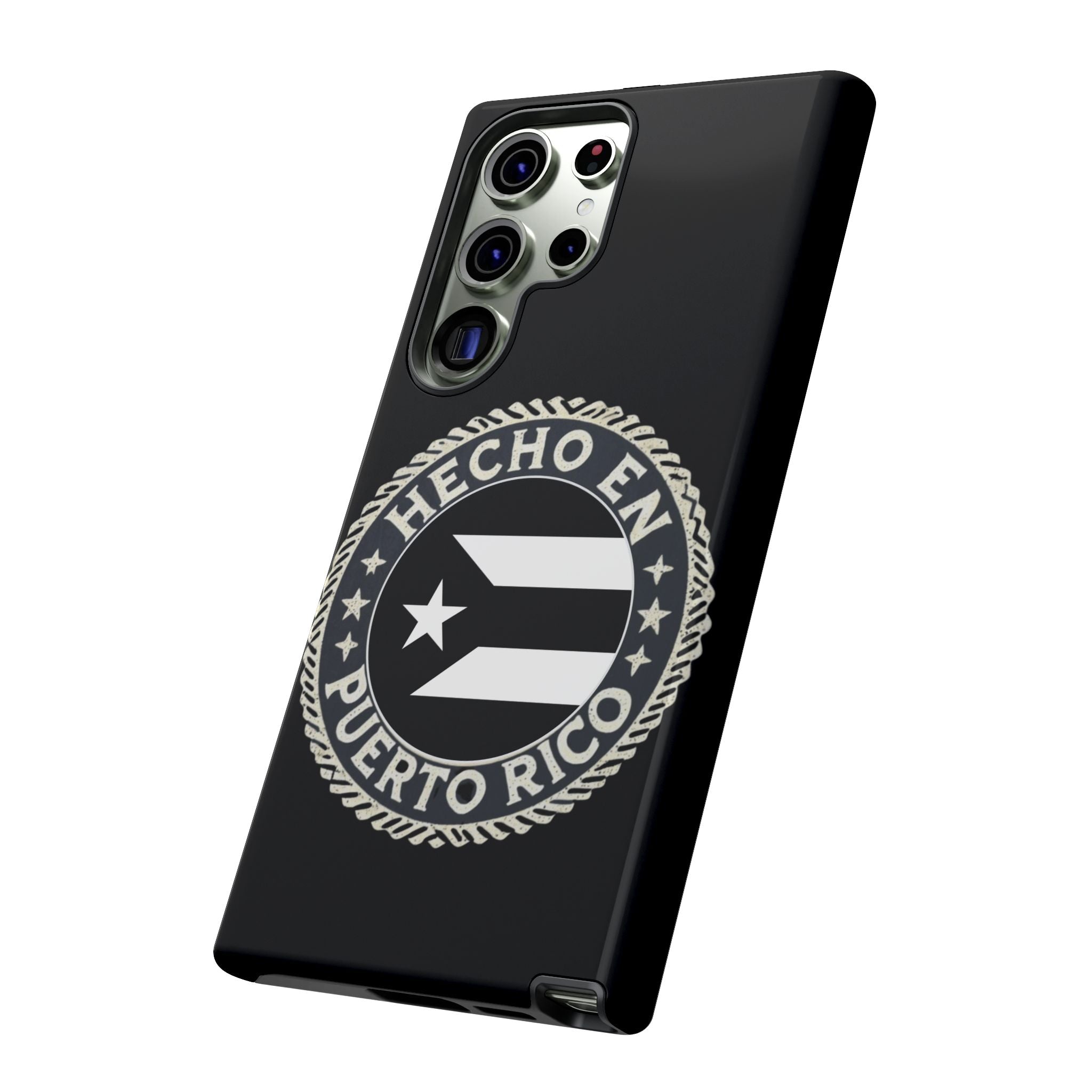 Hecho en Puerto Rico Phone Case  Puerto Rican Flag Emblem Tough Protective Cover