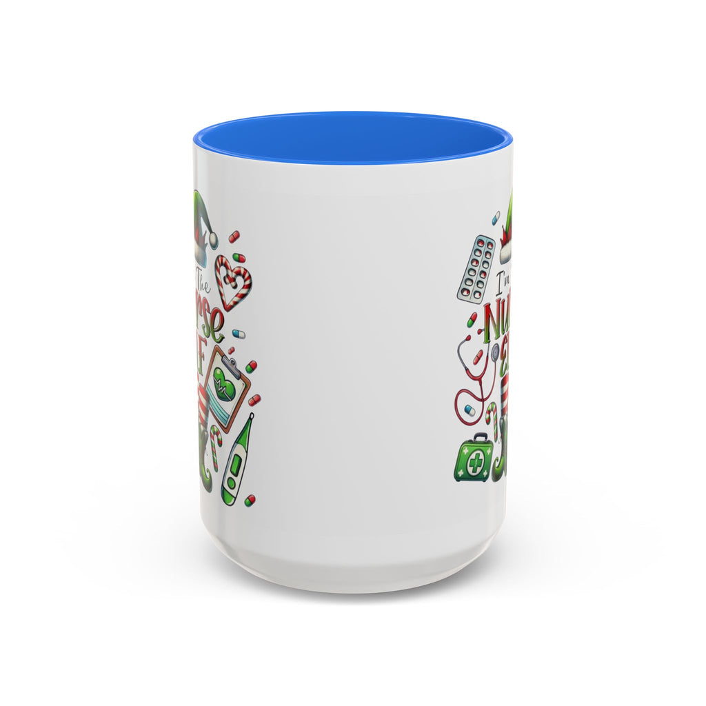 Nurse Elf Coffee Mug — Christmas Medical Holiday Gift (11oz & 15oz) Medical Christmas Mug