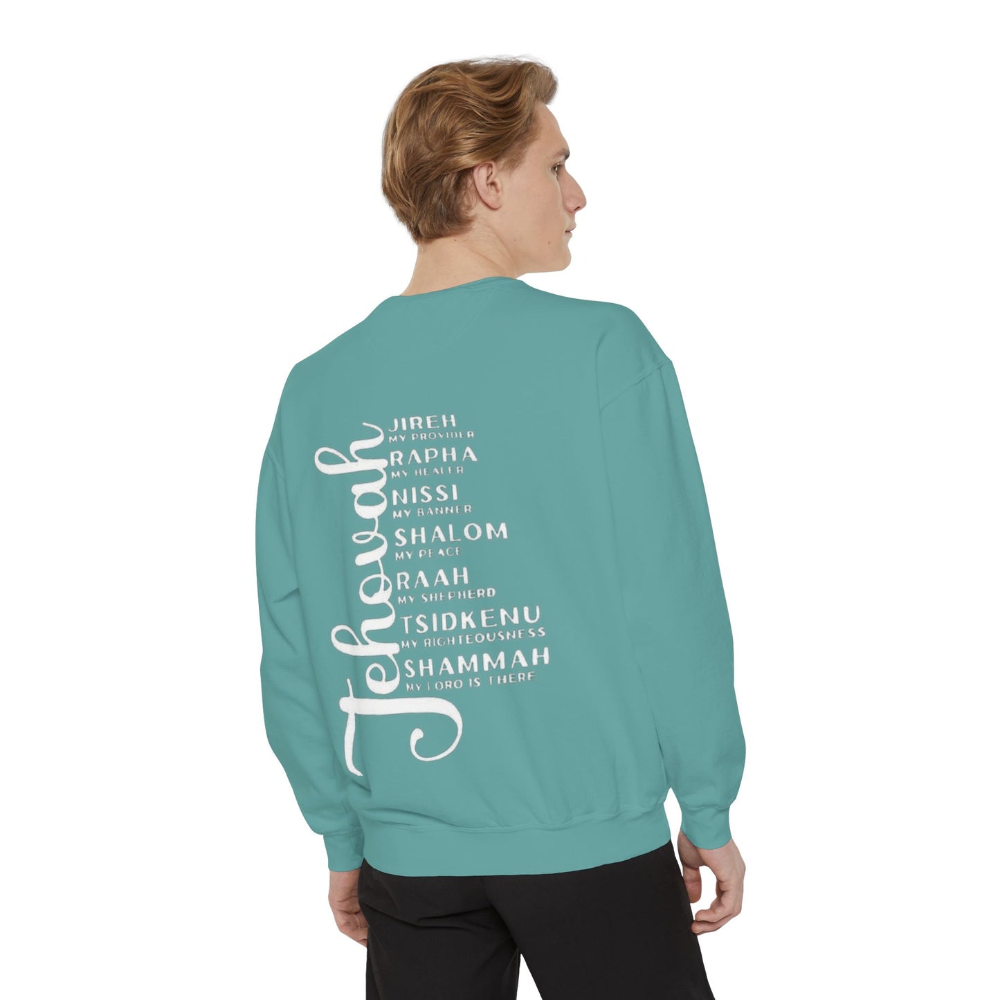 Jehovah Names Sweatshirt  Christian Faith Scriptural Names Pullover