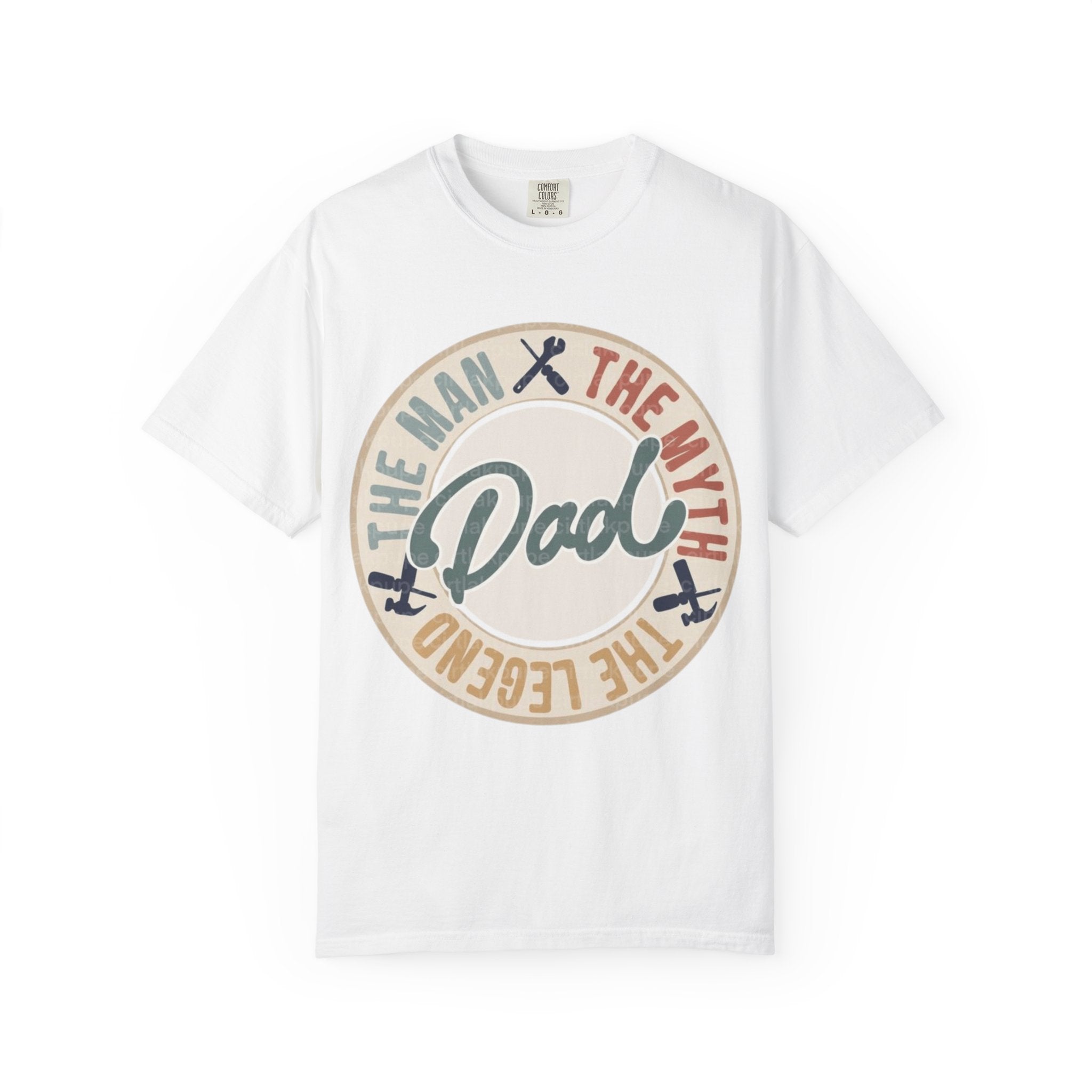 Dad Retro Badge T-Shirt — “Dad: The Man, The Myth, The Legend” Father’s Day Tee