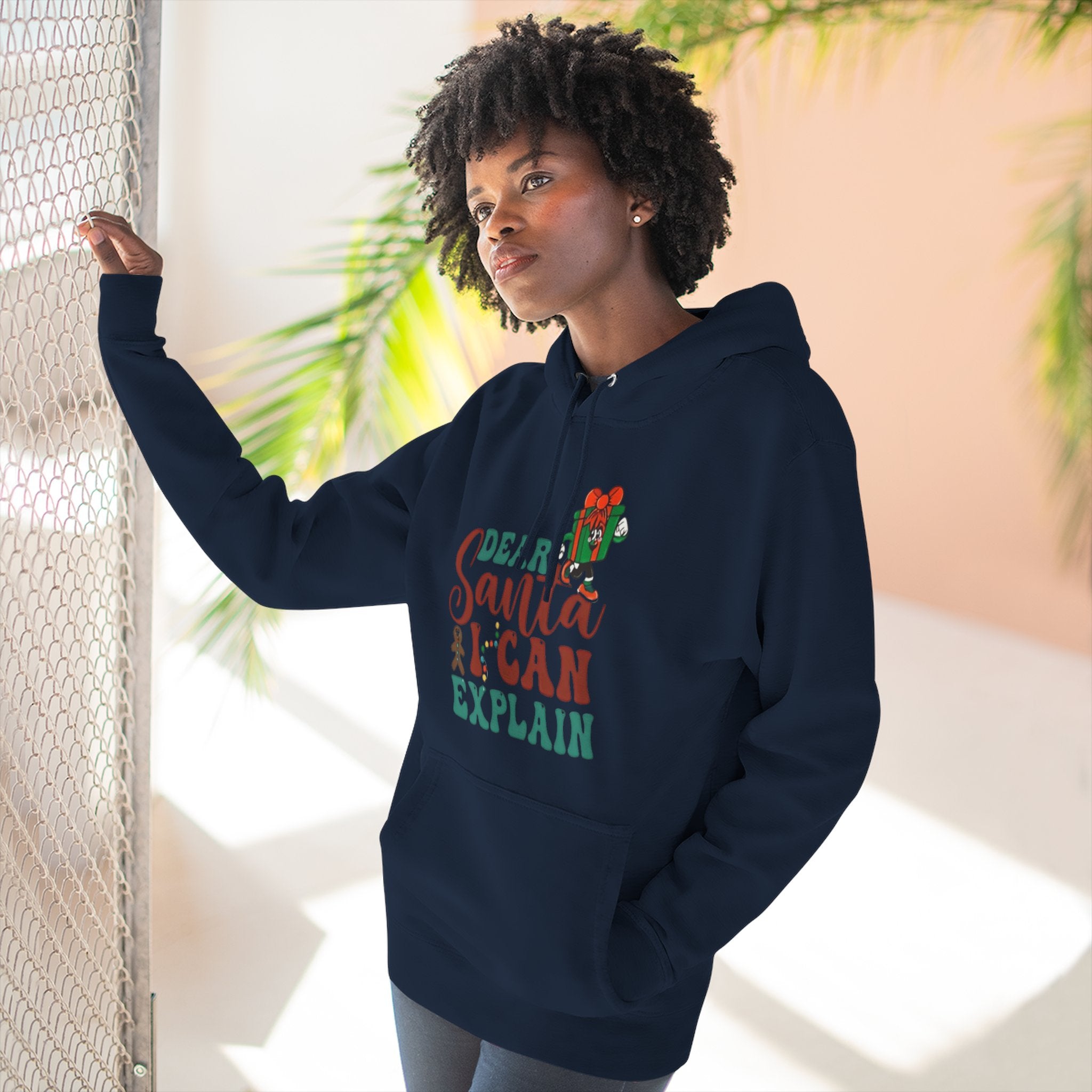 Christmas Hoodie “Dear Santa I Can Explain” Funny Holiday Pullover Christmas T-Shirts and Sweatshirts Collection