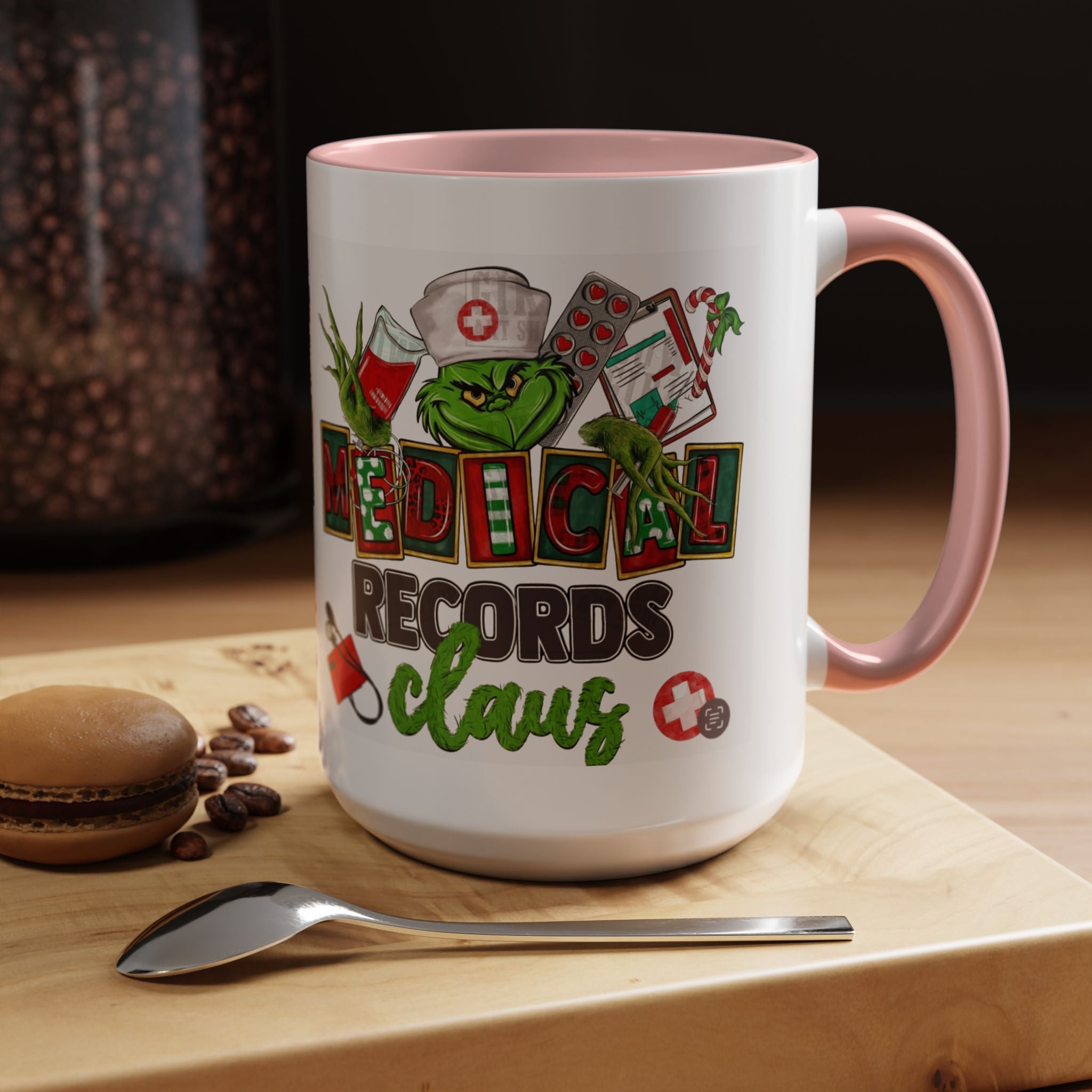 Medical Records Claus Coffee Mug — Funny Holiday Nurse & Medical Staff Gift (11/15oz) Medical Christmas Mug,