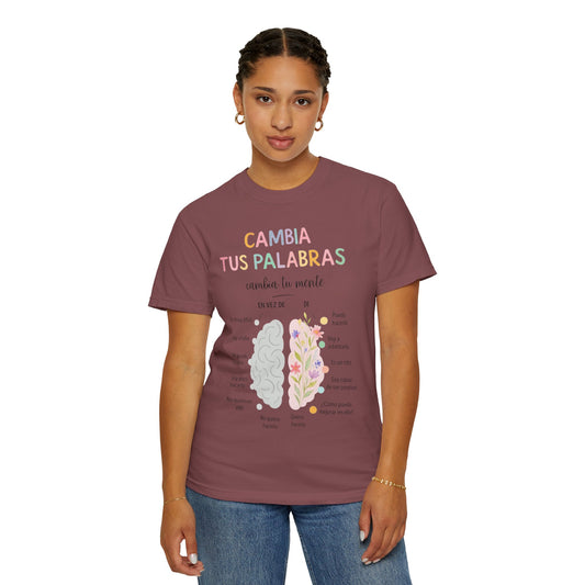 Cambia Tus Palabras Floral Positivity T-Shirt