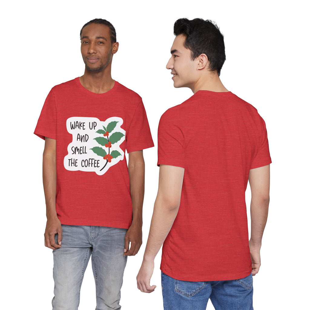 Wake Up and Smell the Coffee Tee  Coffee Plant Graphic T-Shirt