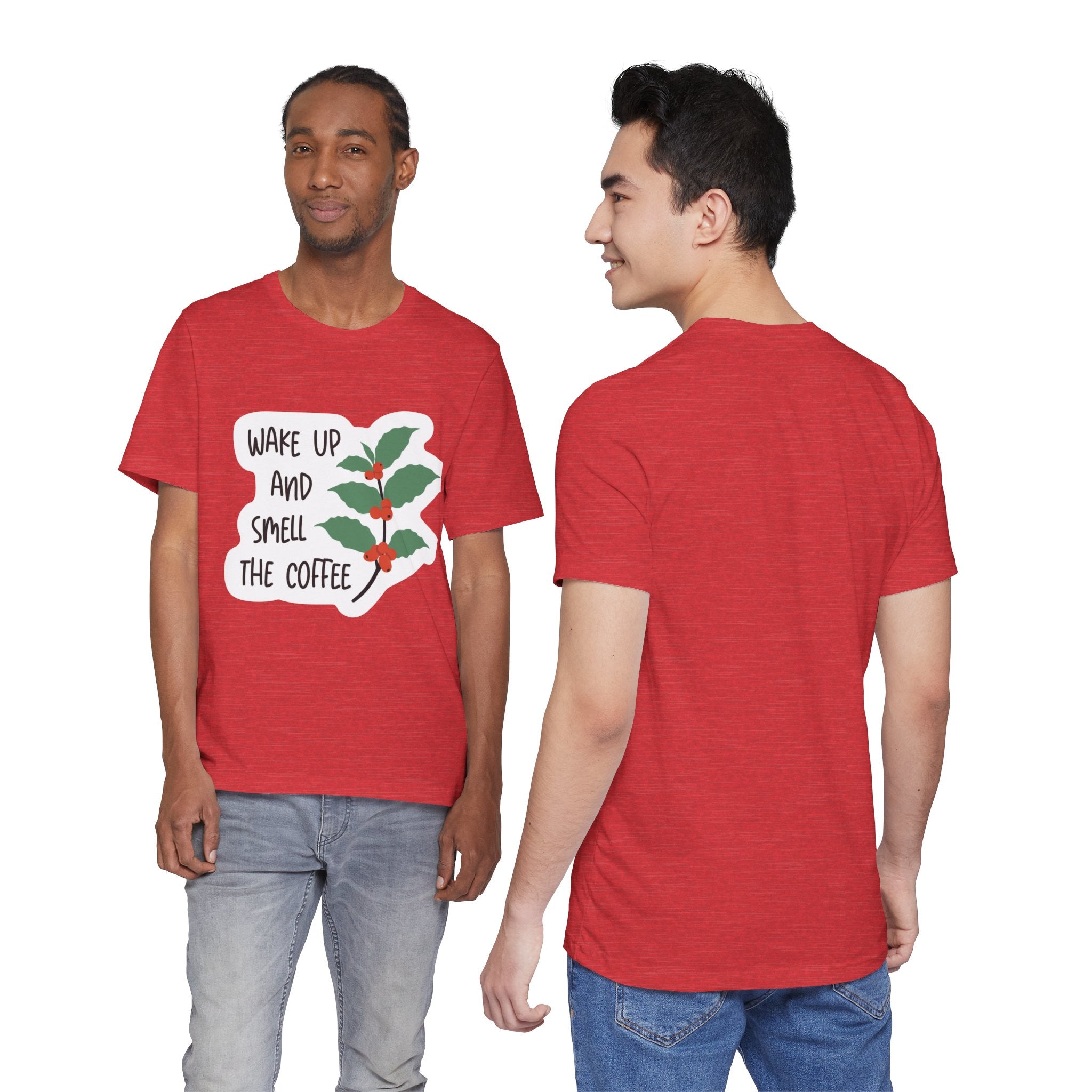Wake Up and Smell the Coffee Tee  Coffee Plant Graphic T-Shirt