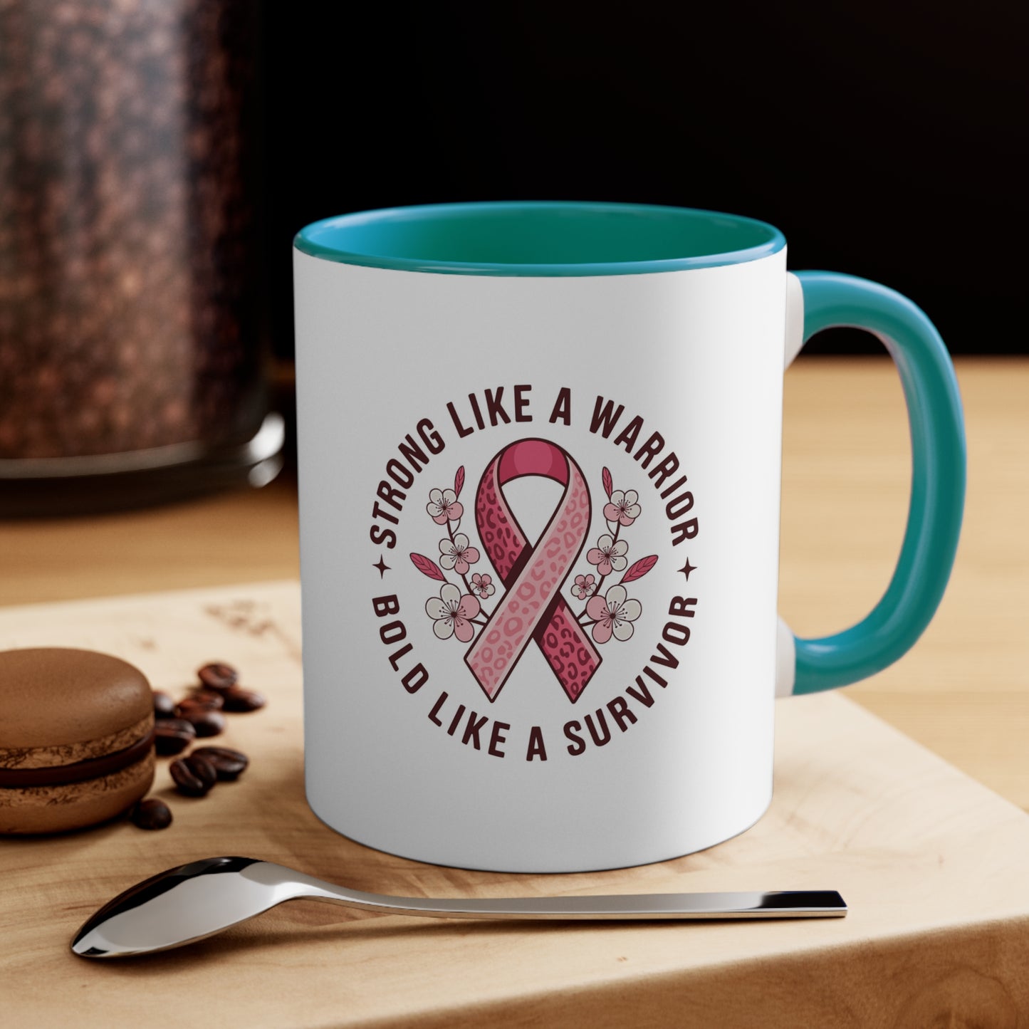 Empowering Survivor Mug - Strong Like a Warrior CancerSurvivor HopeMug