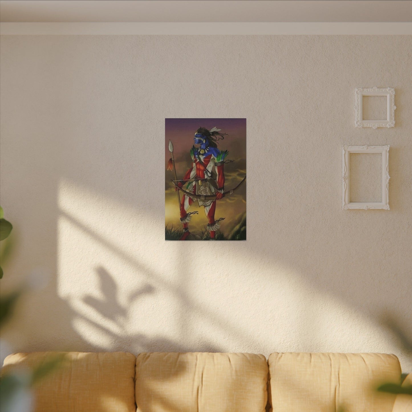 Borikén Rooted in Culture, Radiating Power Tribal Puerto Rico Warrior Canvas Art, Taino Wall Decor, Boho, Unique Gift for Collectors, Cultural Prints