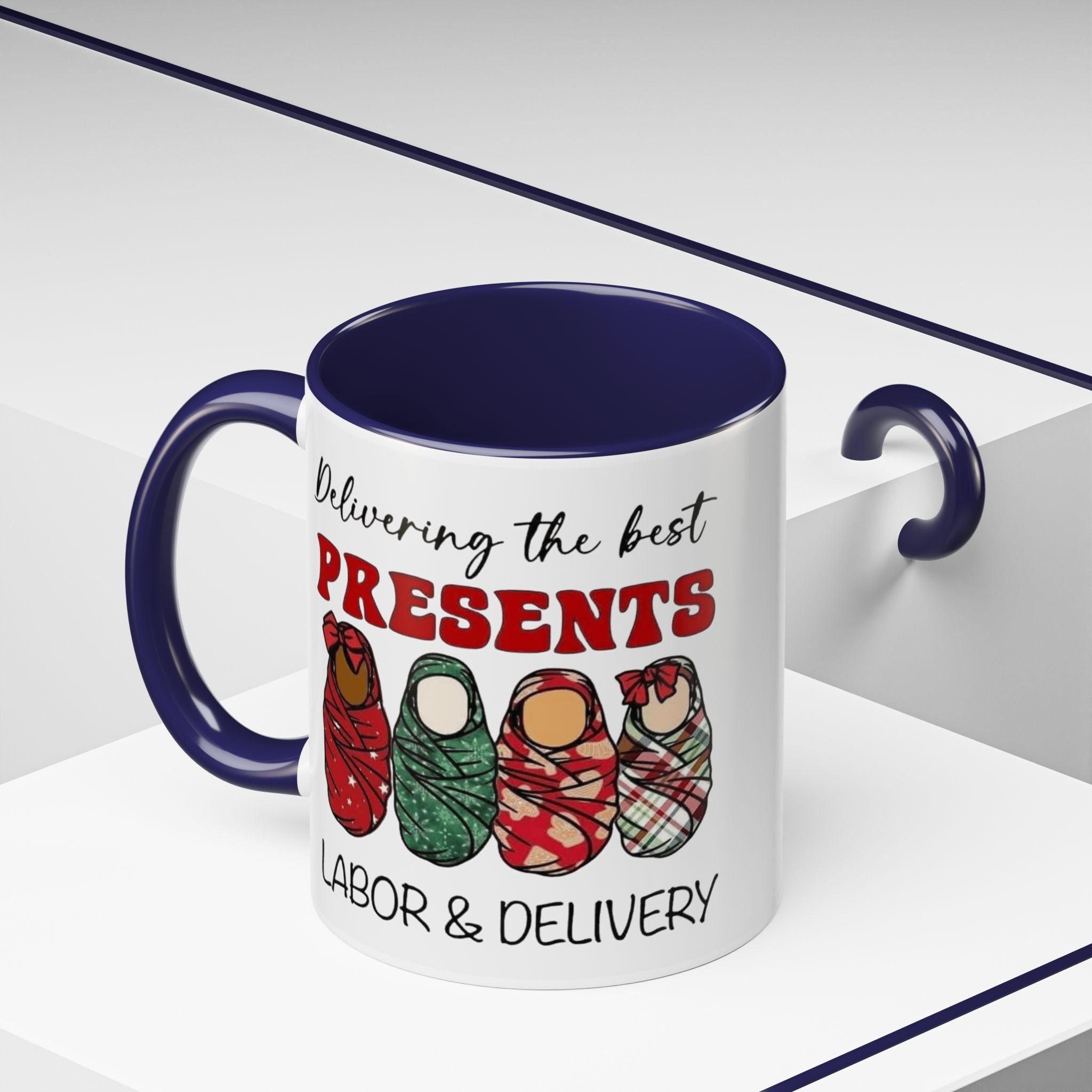 Christmas Presents Delivery Coffee Mug — "Delivering the Best Presents" Accent Mug Medical Christmas Mug,