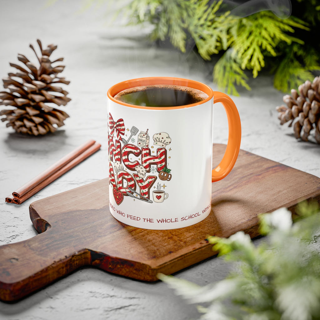 Lunch Lady Mug "Cafeteria Hero Who Feeds the Whole School With Love" | 11oz/15oz Gift  School Staff Christmas Mug Collection