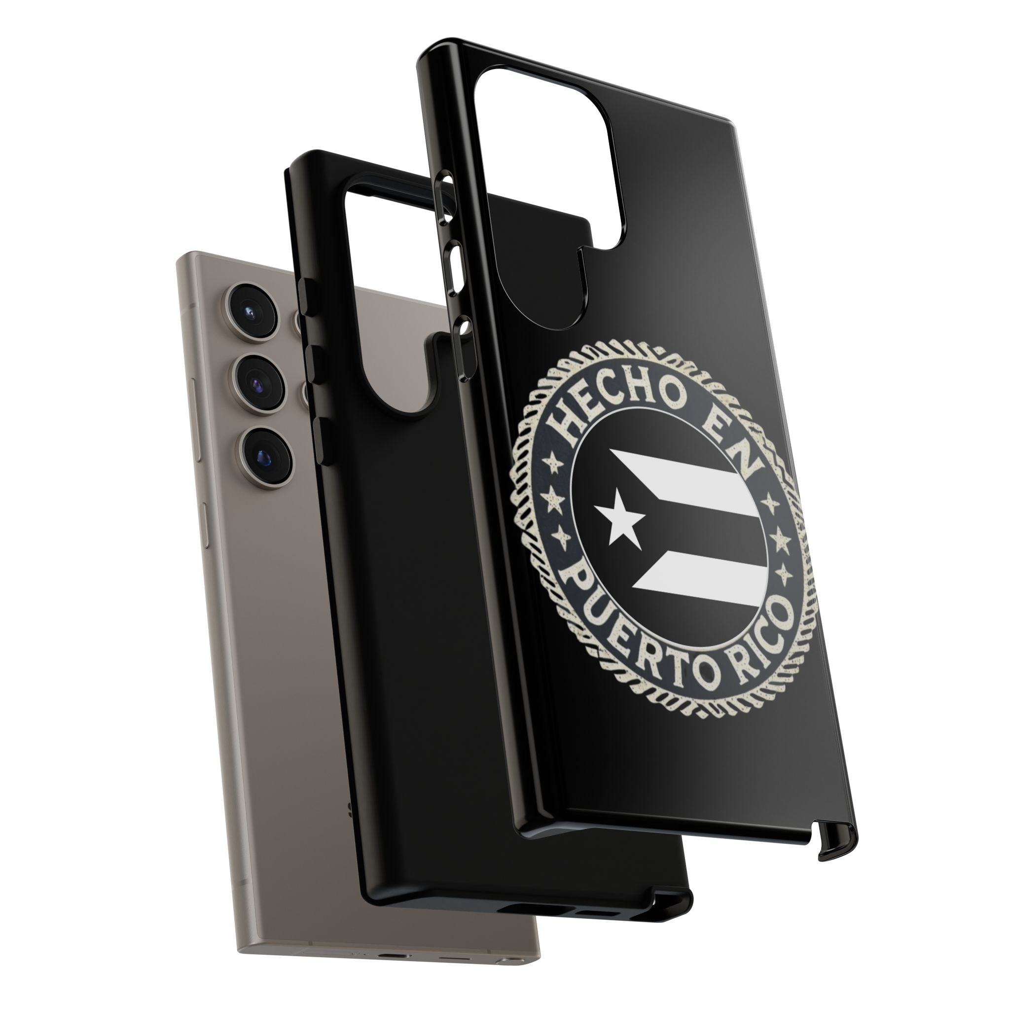 Hecho en Puerto Rico Phone Case  Puerto Rican Flag Emblem Tough Protective Cover