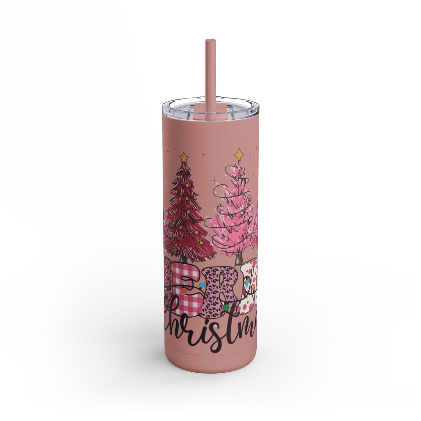 Christmas Tree Tumbler - 20oz Skinny Matte Drinkware Christmas gift mug