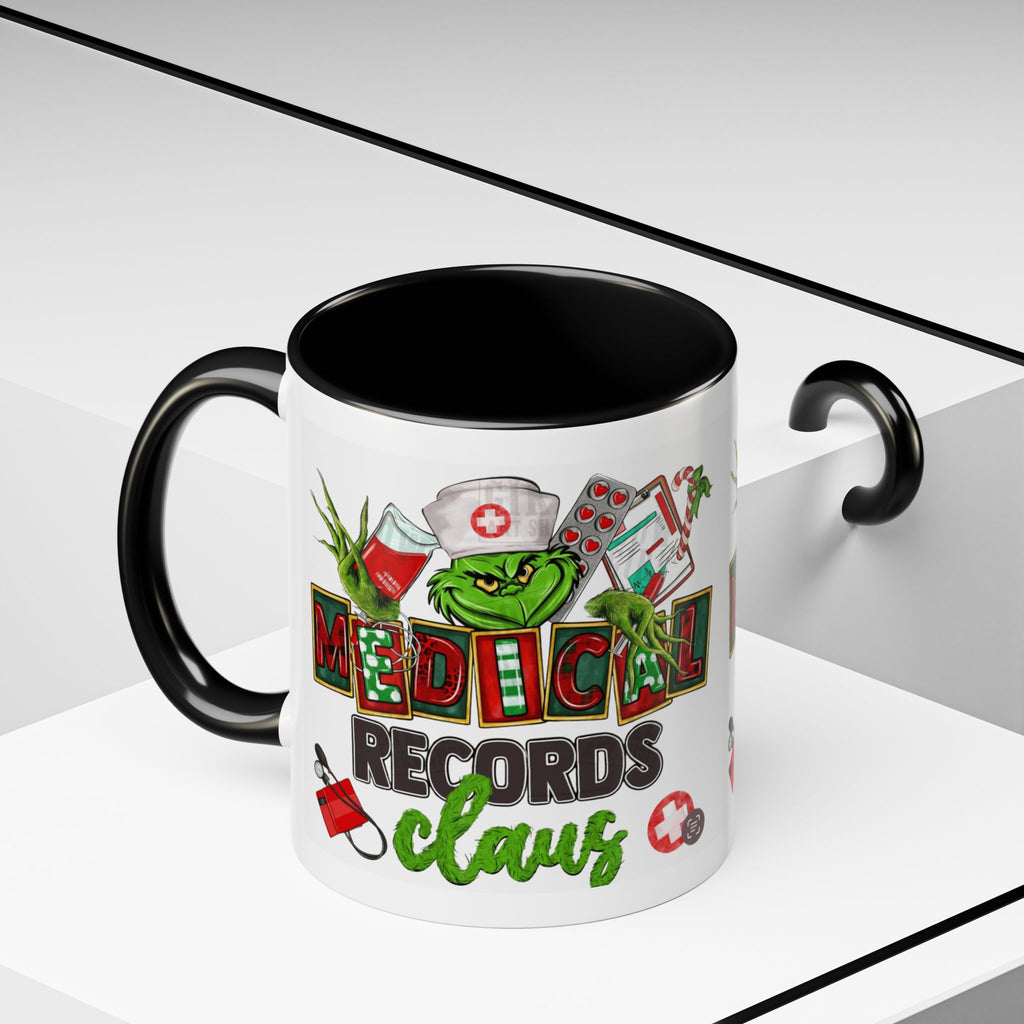 Medical Records Claus Coffee Mug — Funny Holiday Nurse & Medical Staff Gift (11/15oz) Medical Christmas Mug,