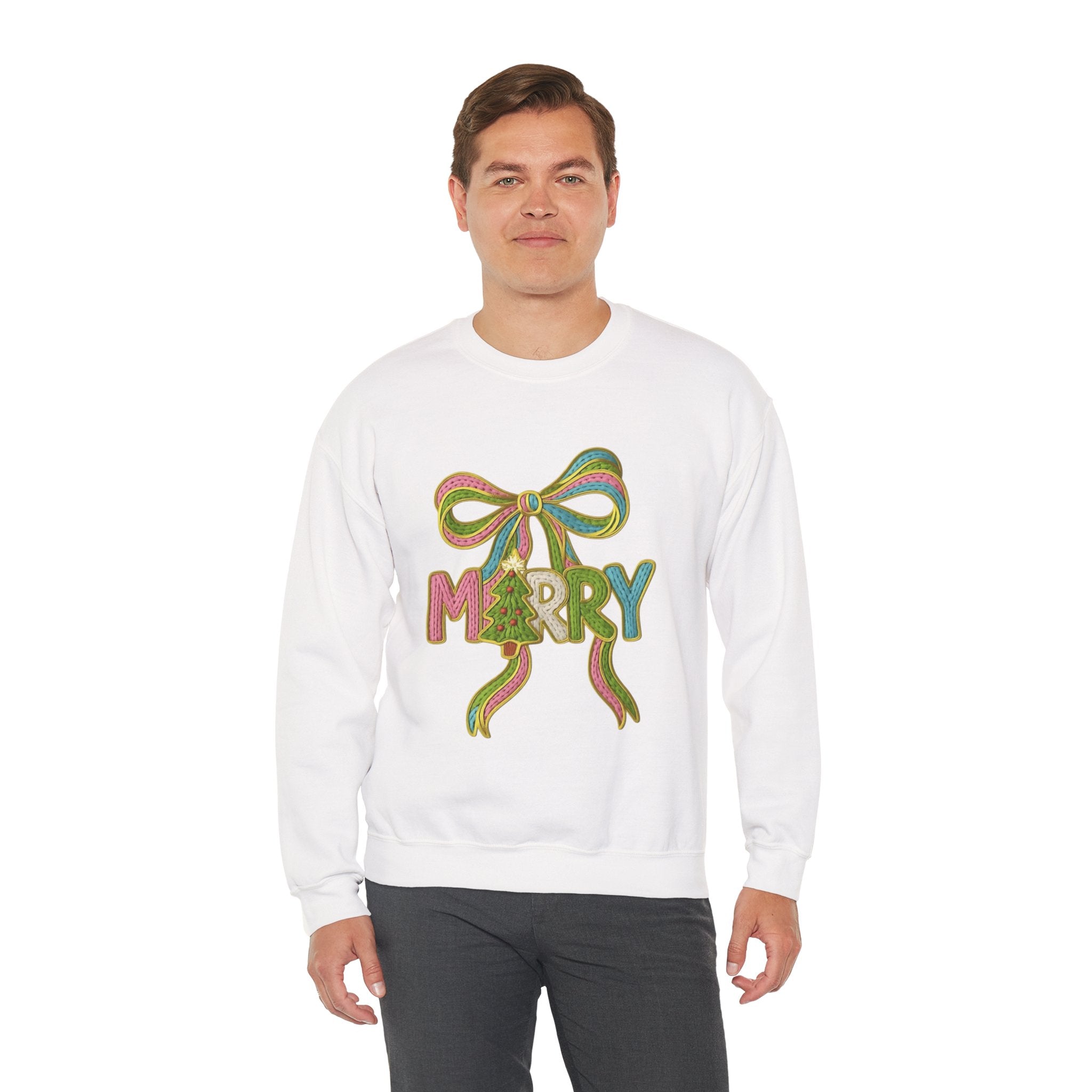 Festive Holiday Designs and Quotes Candy Christmas Tree Sweatshirt — Holiday Candyland Crewneck