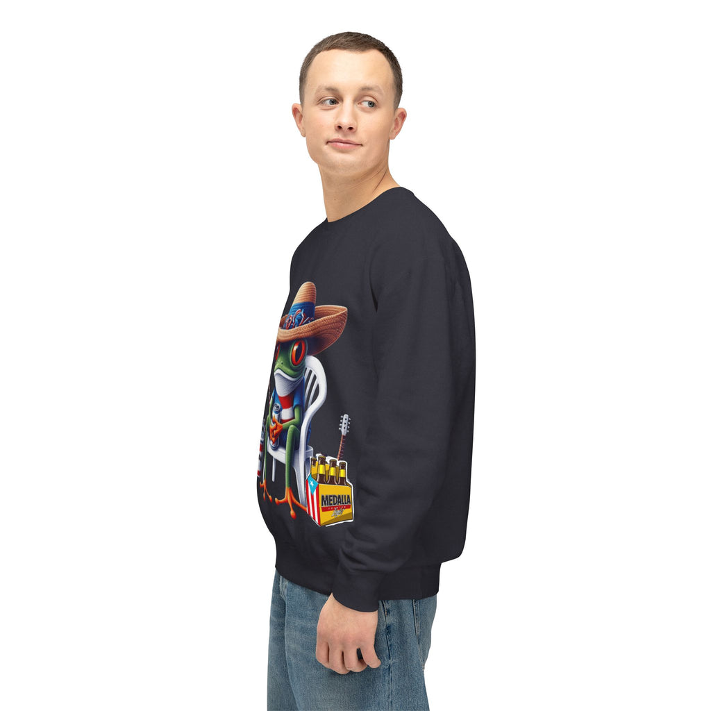 Coqui in Sombrero Crewneck Sweatshirt Puerto Rico’s Navidades