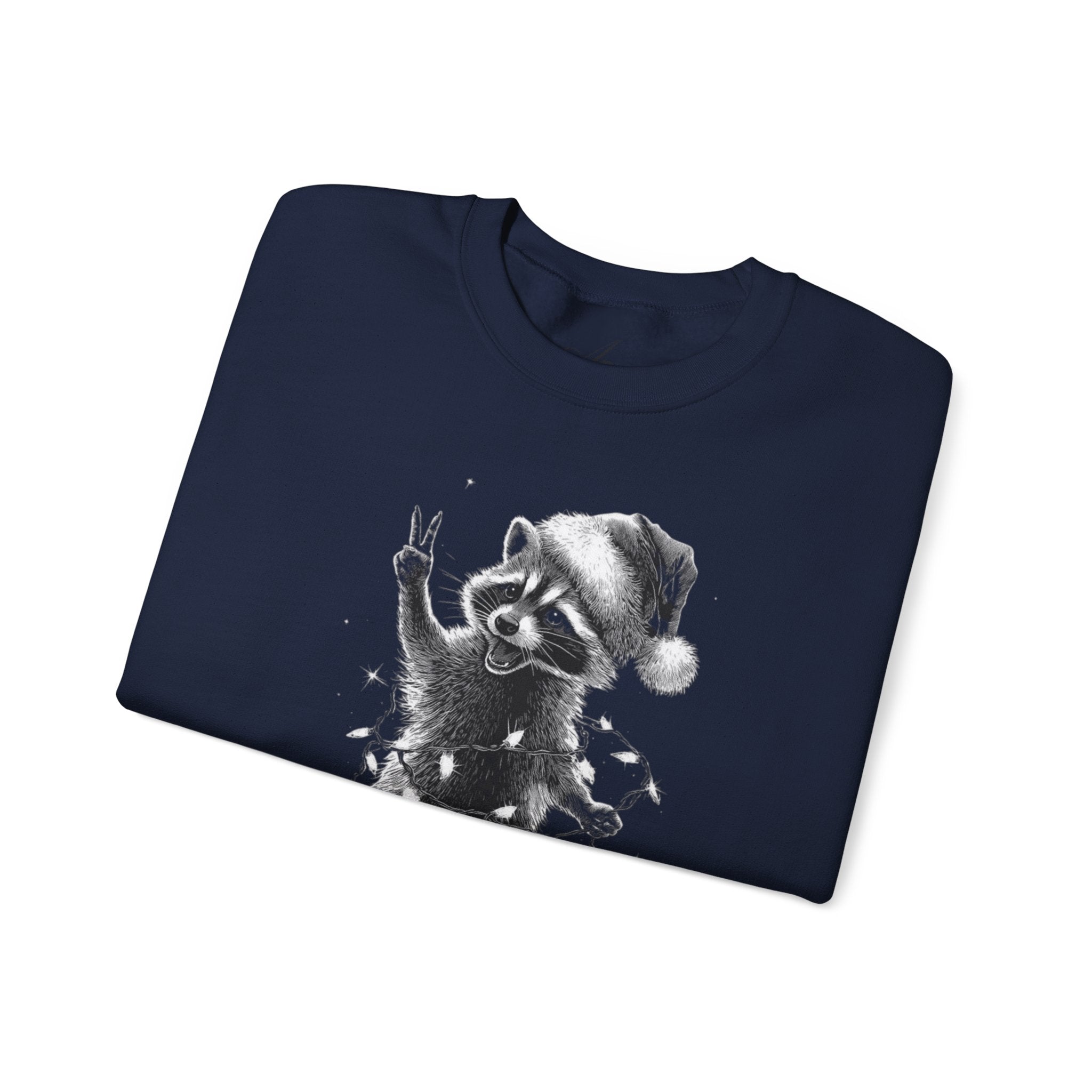 Holiday Raccoon Crewneck Sweatshirt Christmas Tshirts and sweaters,