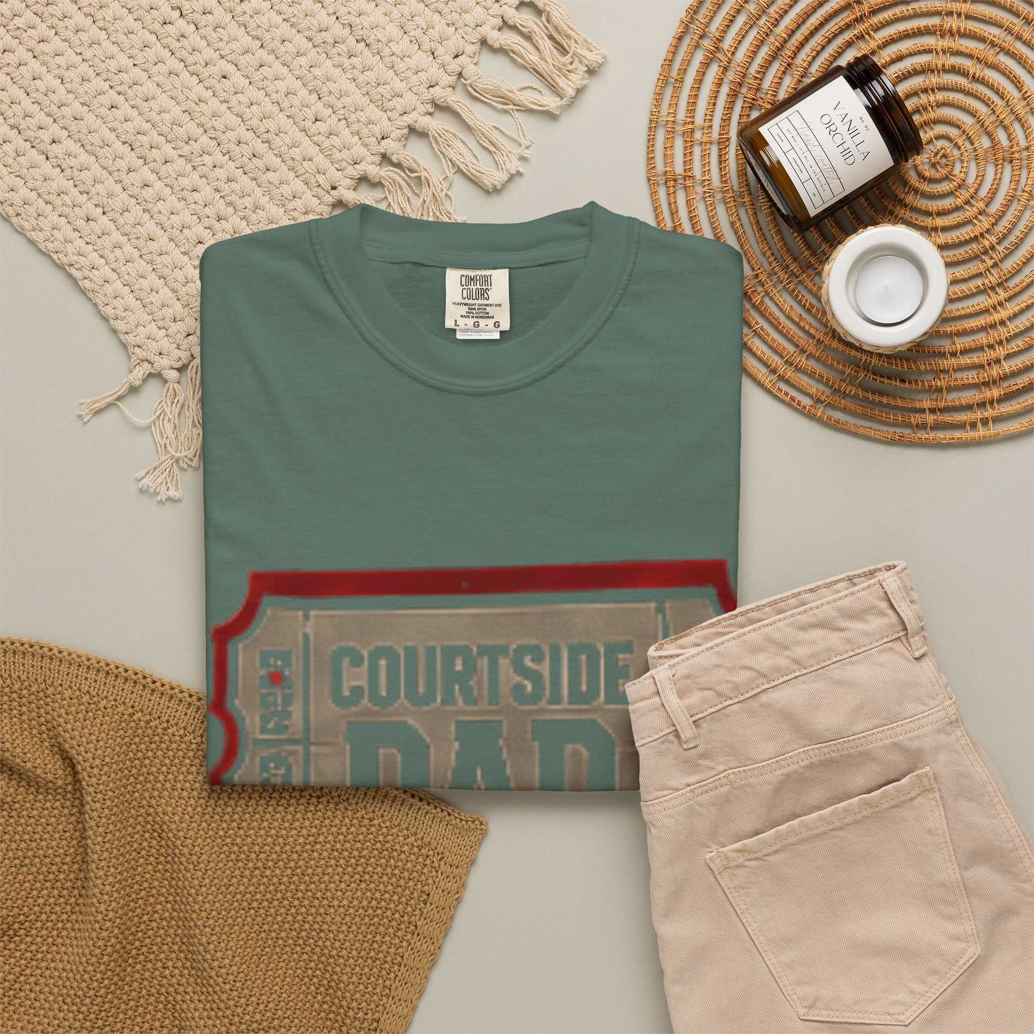 Courtside Dad T-Shirt — Vintage Ticket-Style Basketball Dad Tee