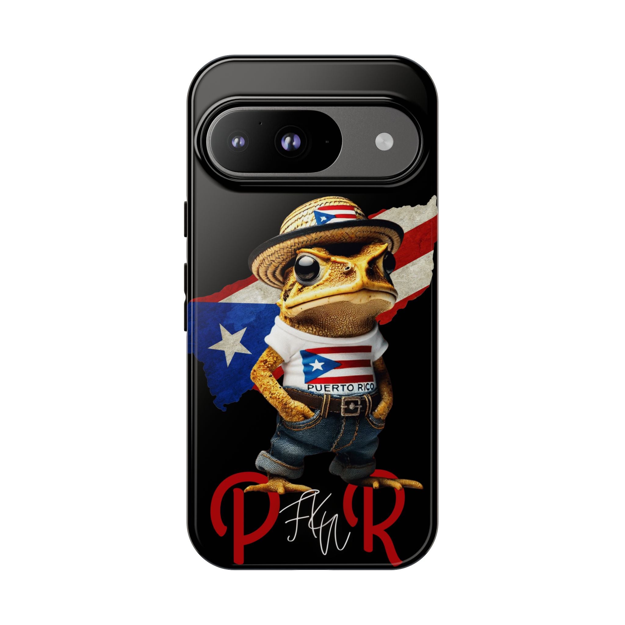 Puerto Rican Frog Tough Phone Case  Puerto Rico Flag Patriotic Protective Case