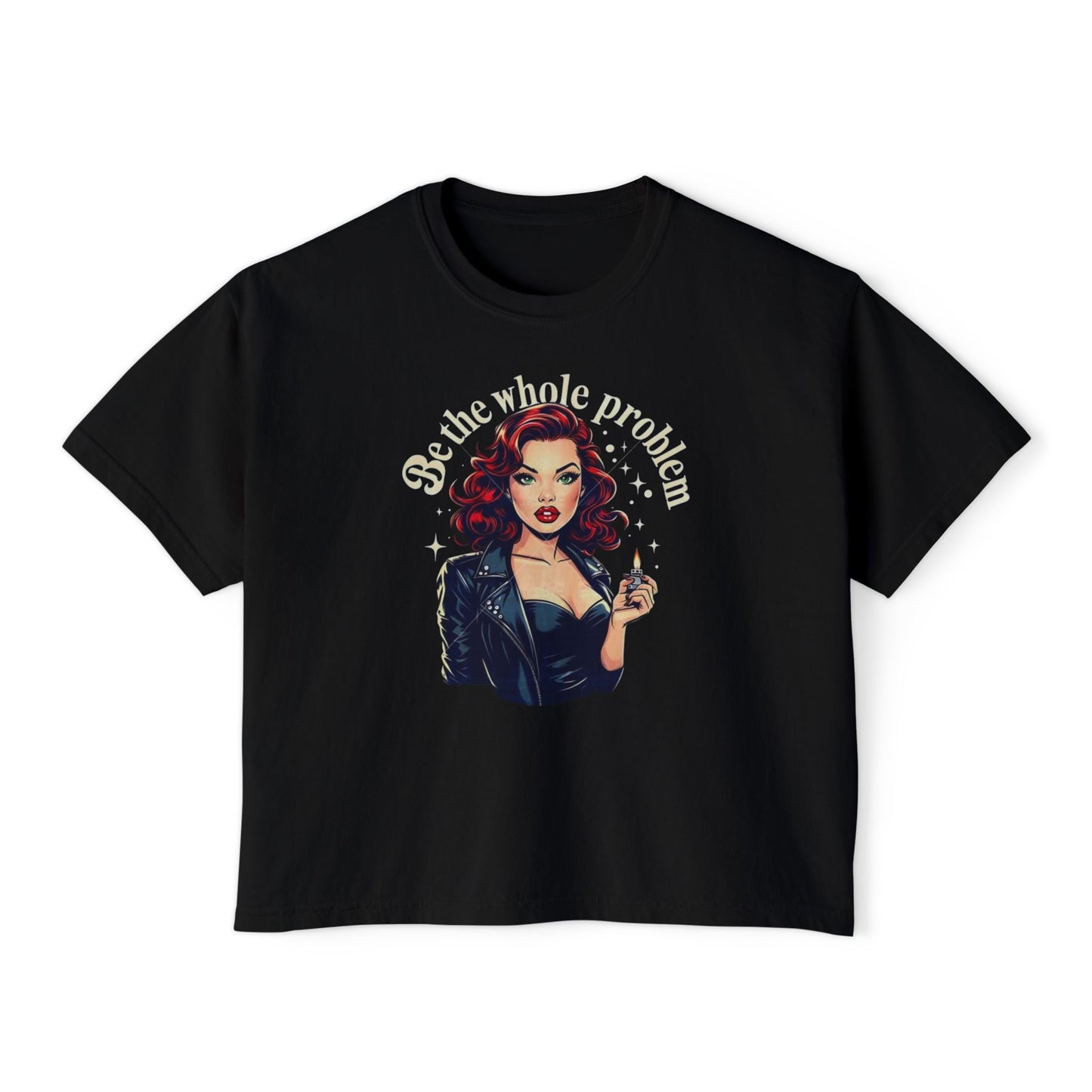 Edgy Vintage Women's Boxy Tee - Retro Graphic Tee, Casual Chic Top, Perfect Gift for Her, Streetwear Style, Iconic Vintage Fashion