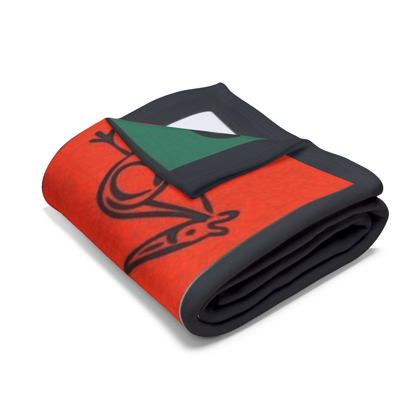 Boricua Pattern Fleece Blanket – Colorful Taino Symbols Cozy Throw