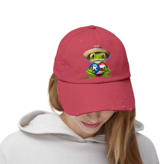 Borinquen Style: Puerto Rican Heritage Hats Unisex Distressed Cap