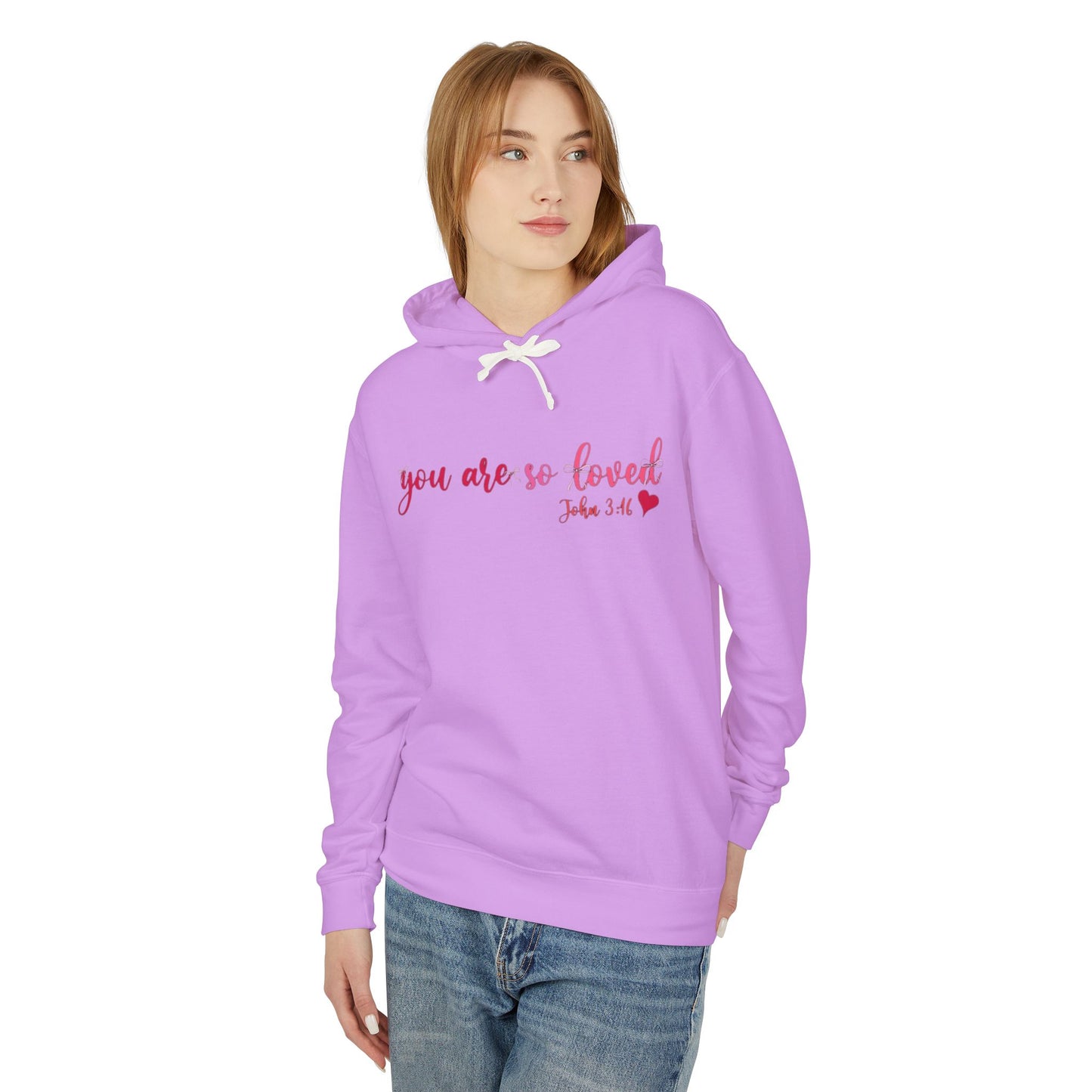 Mama Hoodie "You Are So Loved" — Christian Mama Lightweight Hooded Sweatshirt