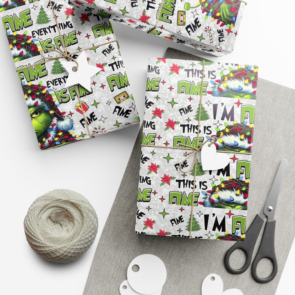 Festive Wrapping Paper  Whimsical Holiday Gift Wrap | Christmas Paper Roll | Fun & Unique Gift Packaging