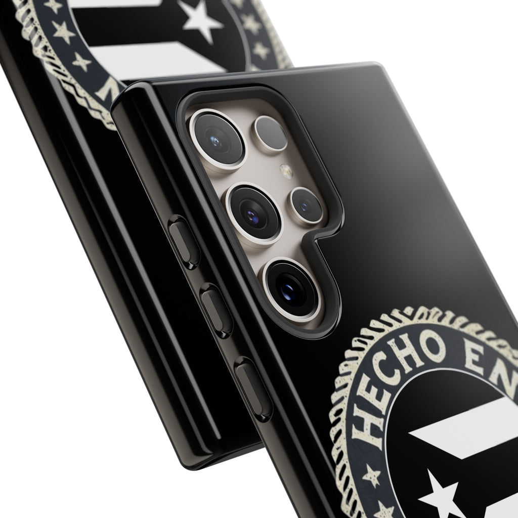Hecho en Puerto Rico Phone Case  Puerto Rican Flag Emblem Tough Protective Cover