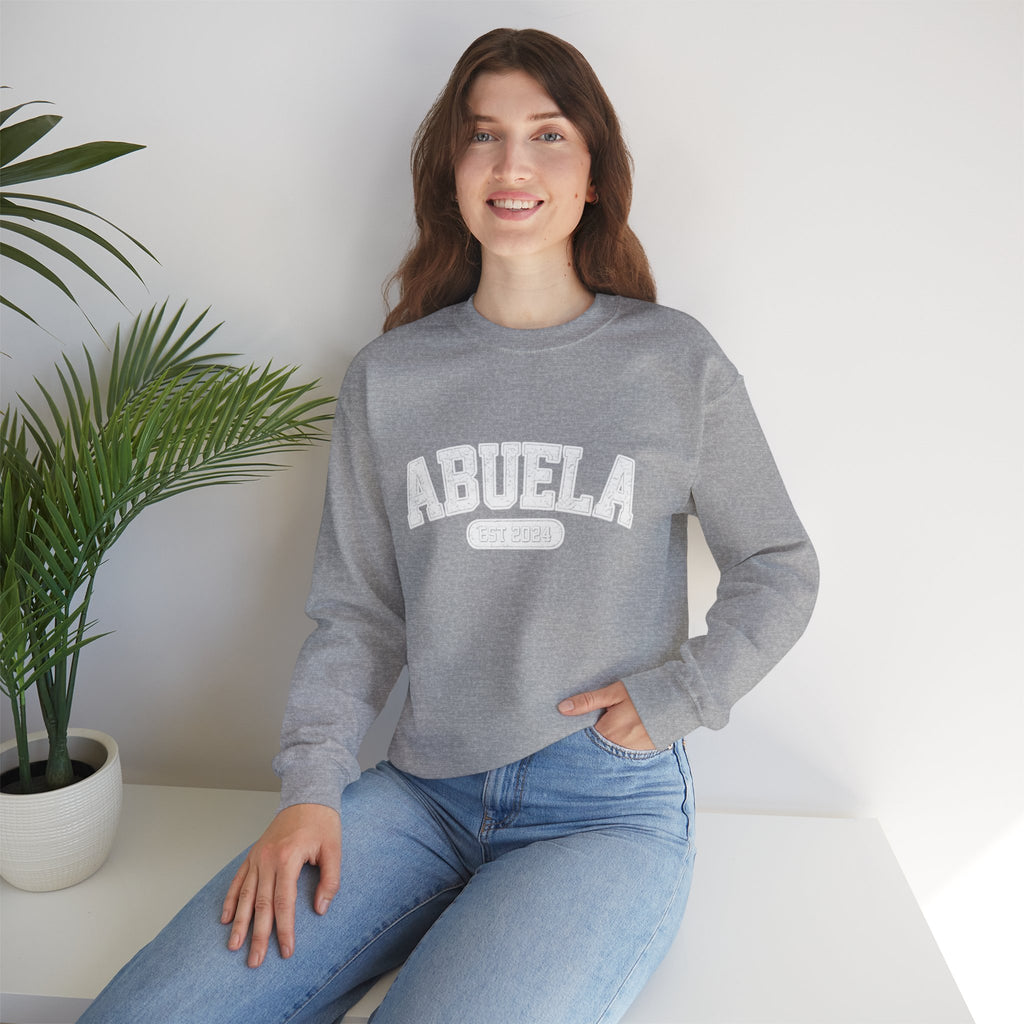 Abuela Varsity Crewneck Sweatshirt Cozy Grandma Gift Minimal Everyday Family Love Apparel