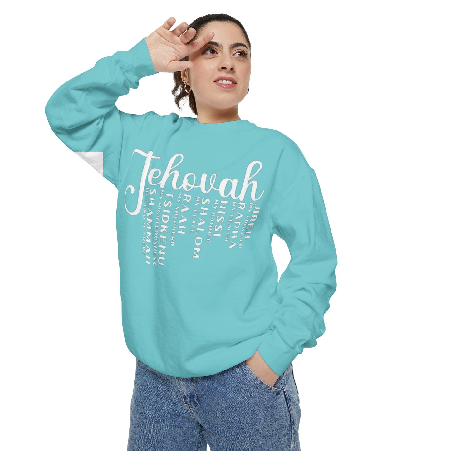 Jehovah Names Sweatshirt  Christian Faith Scriptural Names Pullover